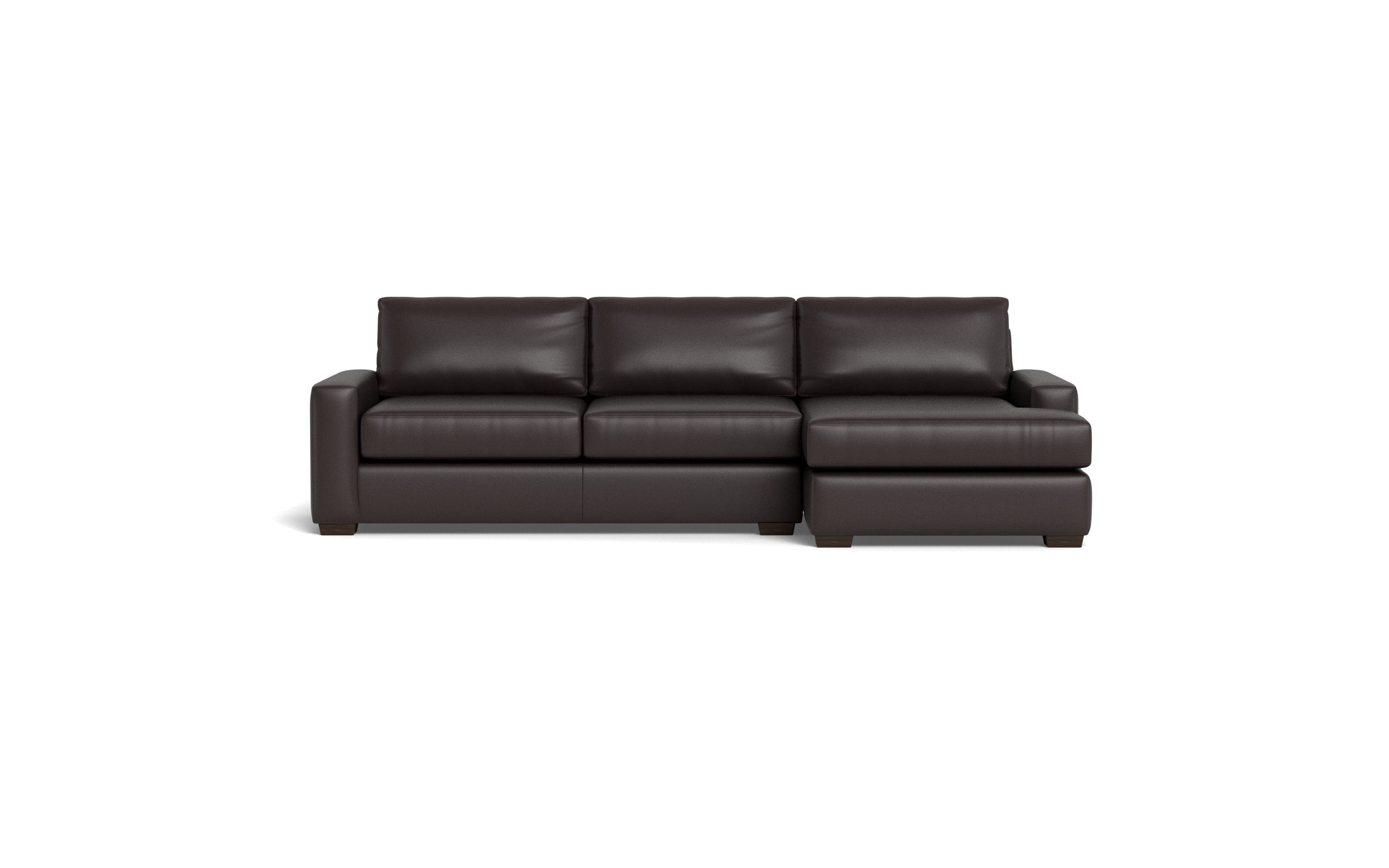 Kai Leather Right Chaise Sectional