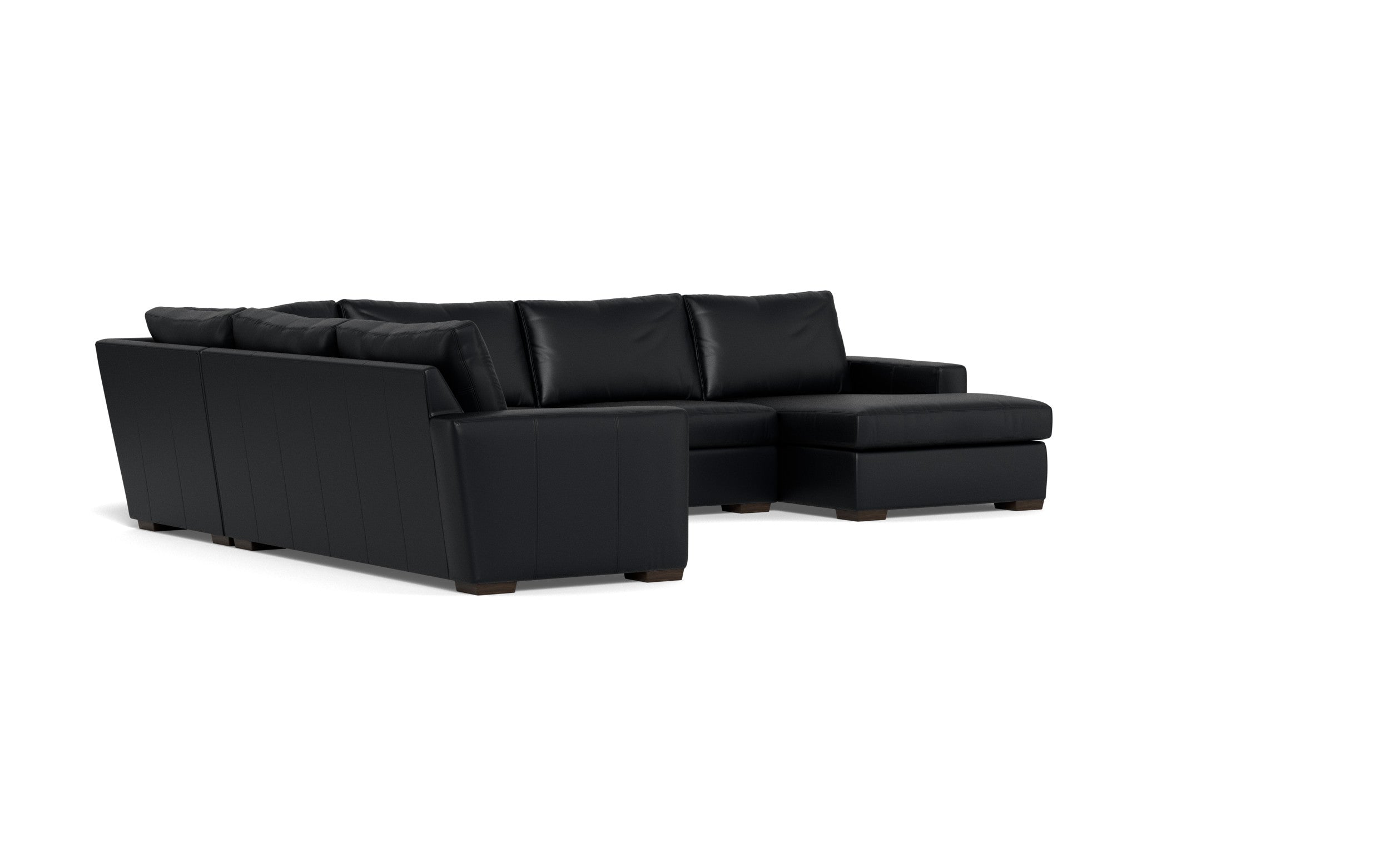 Bentley Leather Corner Sectional With Right Chaise