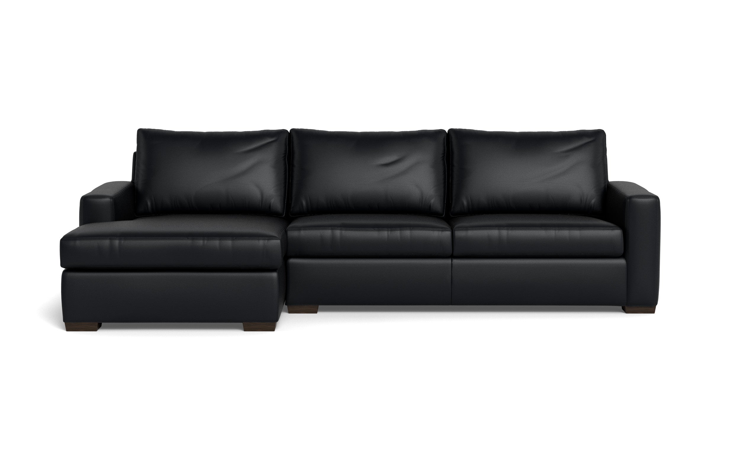 Bentley Leather Left Chaise Sectional
