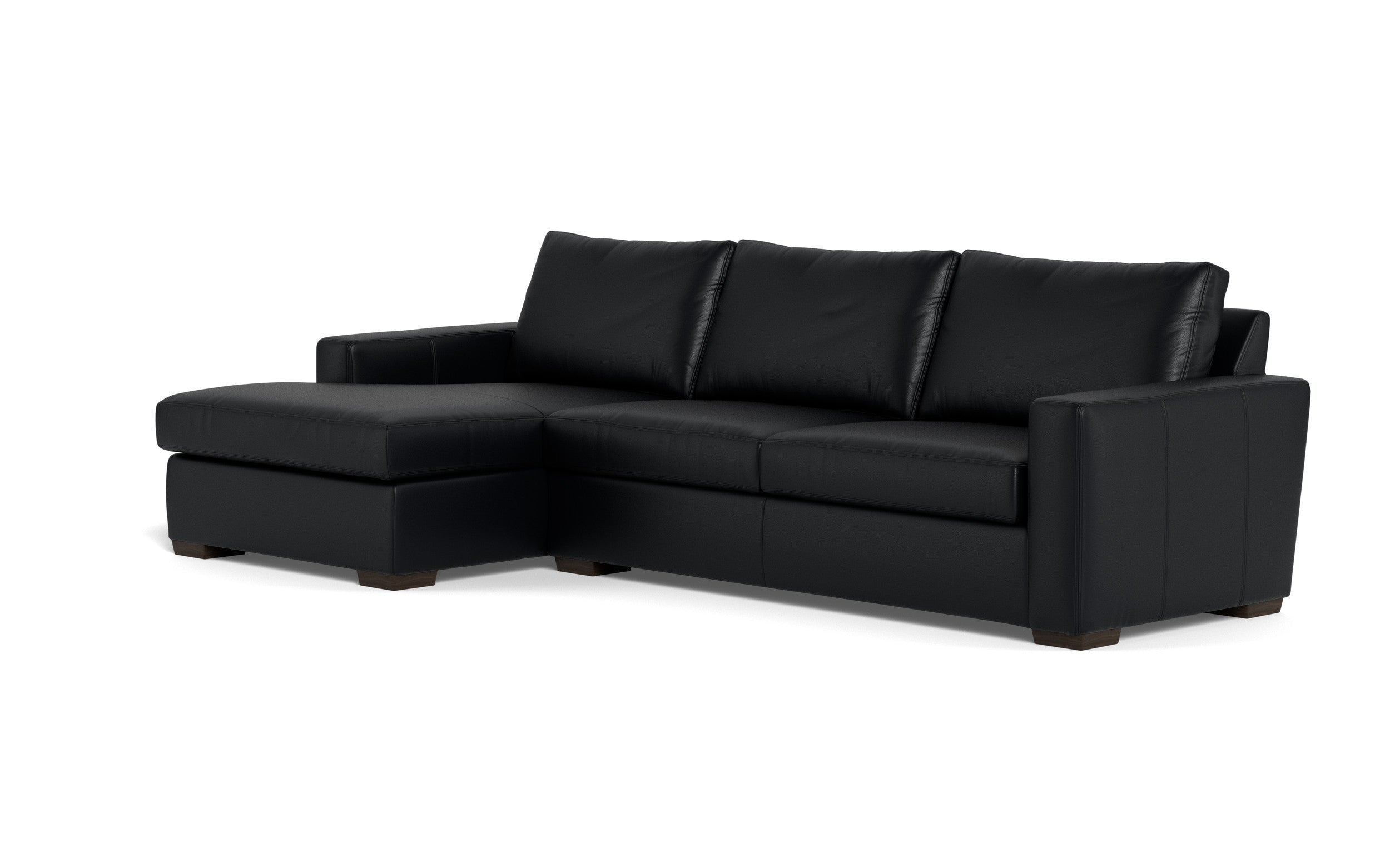 Bentley Leather Left Chaise Sectional