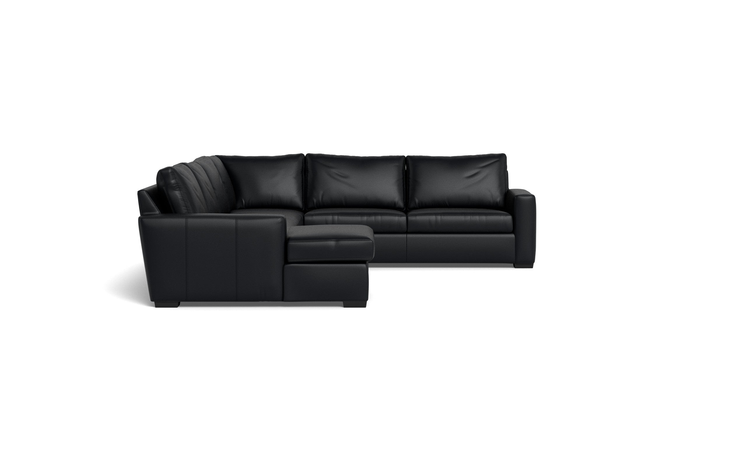 Bentley Leather Corner Sectional With Left Chaise