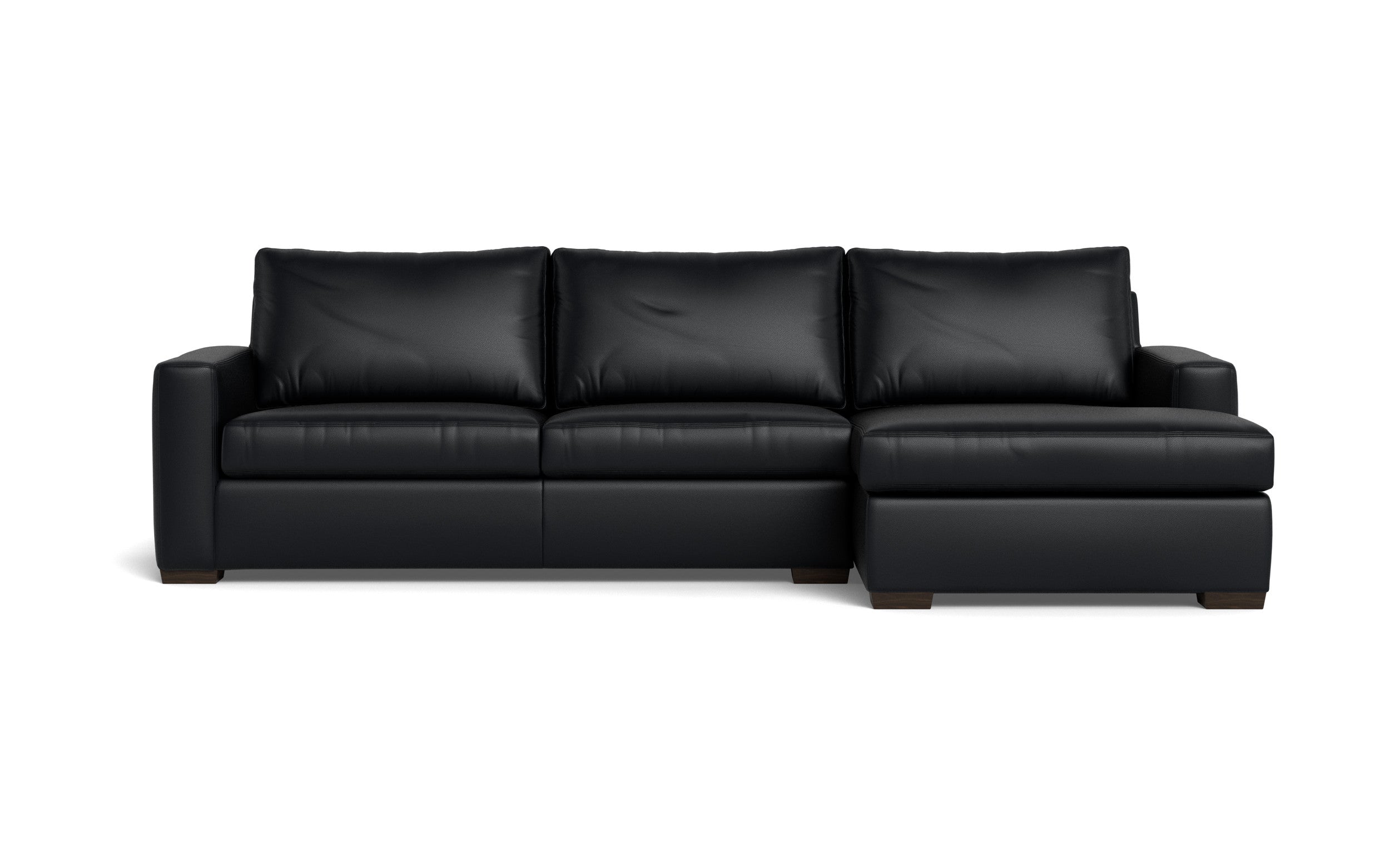Bentley Leather Right Chaise Sectional