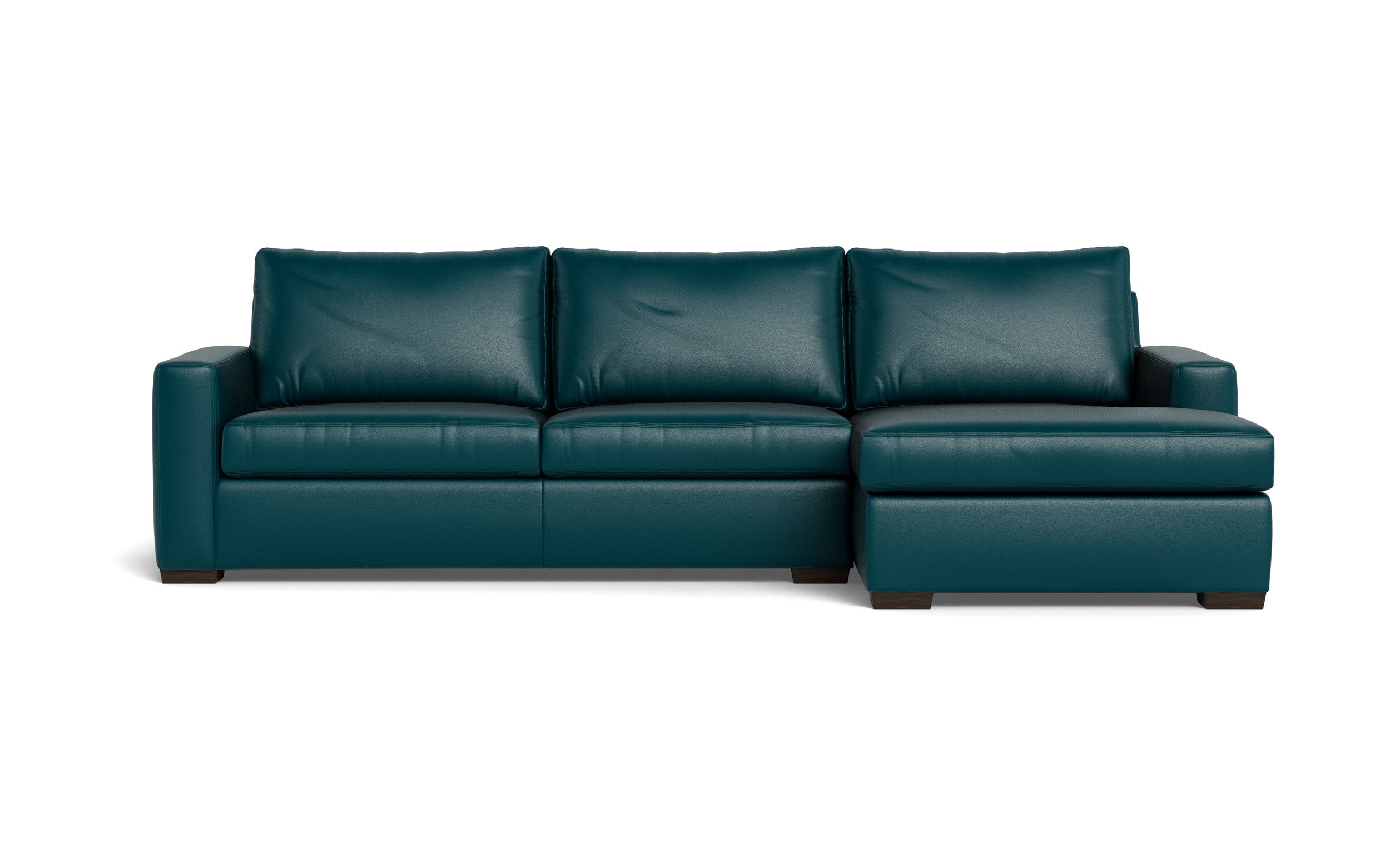 Bentley Leather Right Chaise Sectional