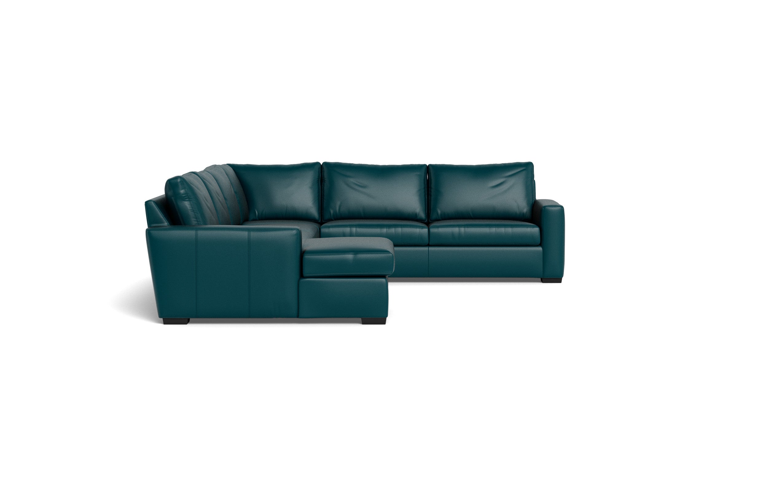 Bentley Leather Corner Sectional With Left Chaise