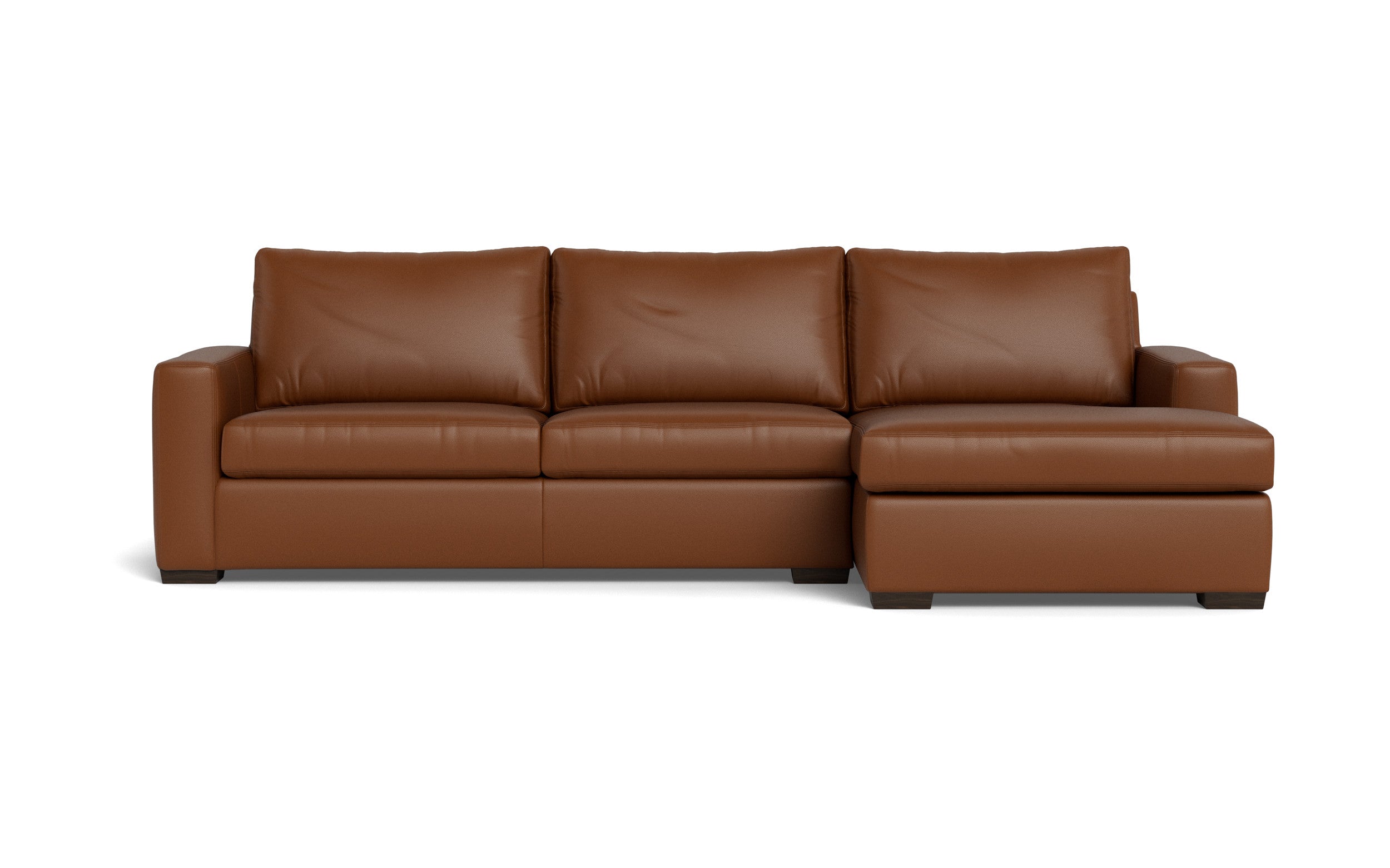 Bentley Leather Right Chaise Sectional