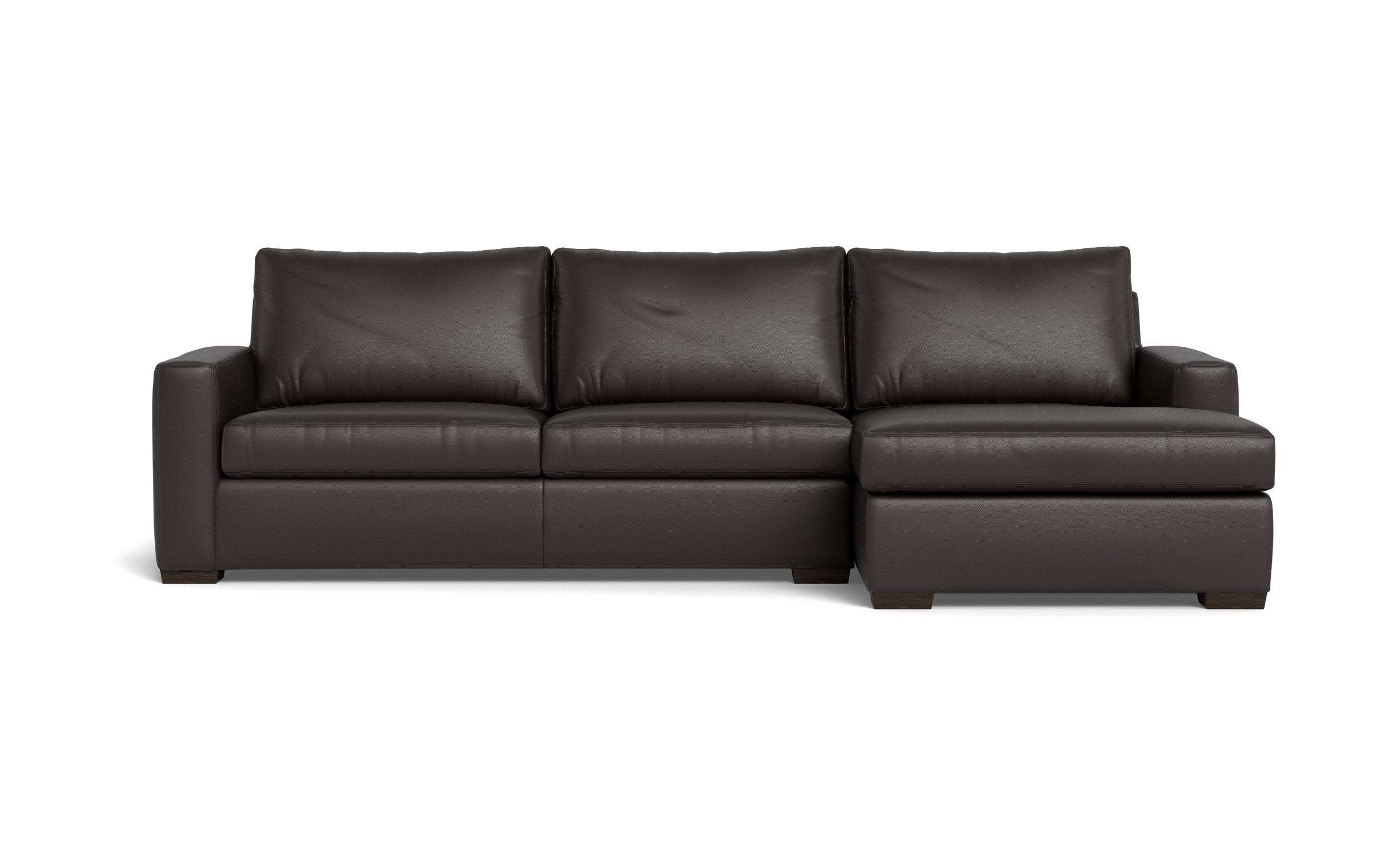 Bentley Leather Right Chaise Sectional