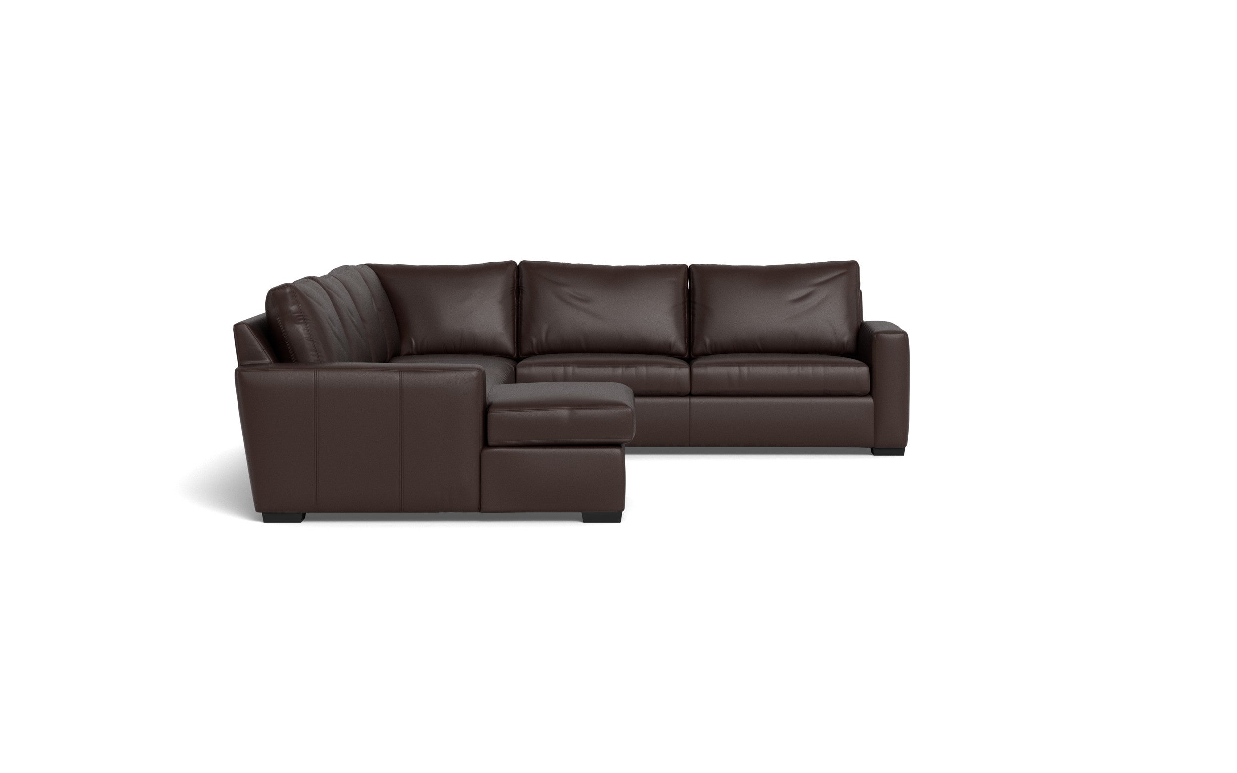 Bentley Leather Corner Sectional With Left Chaise