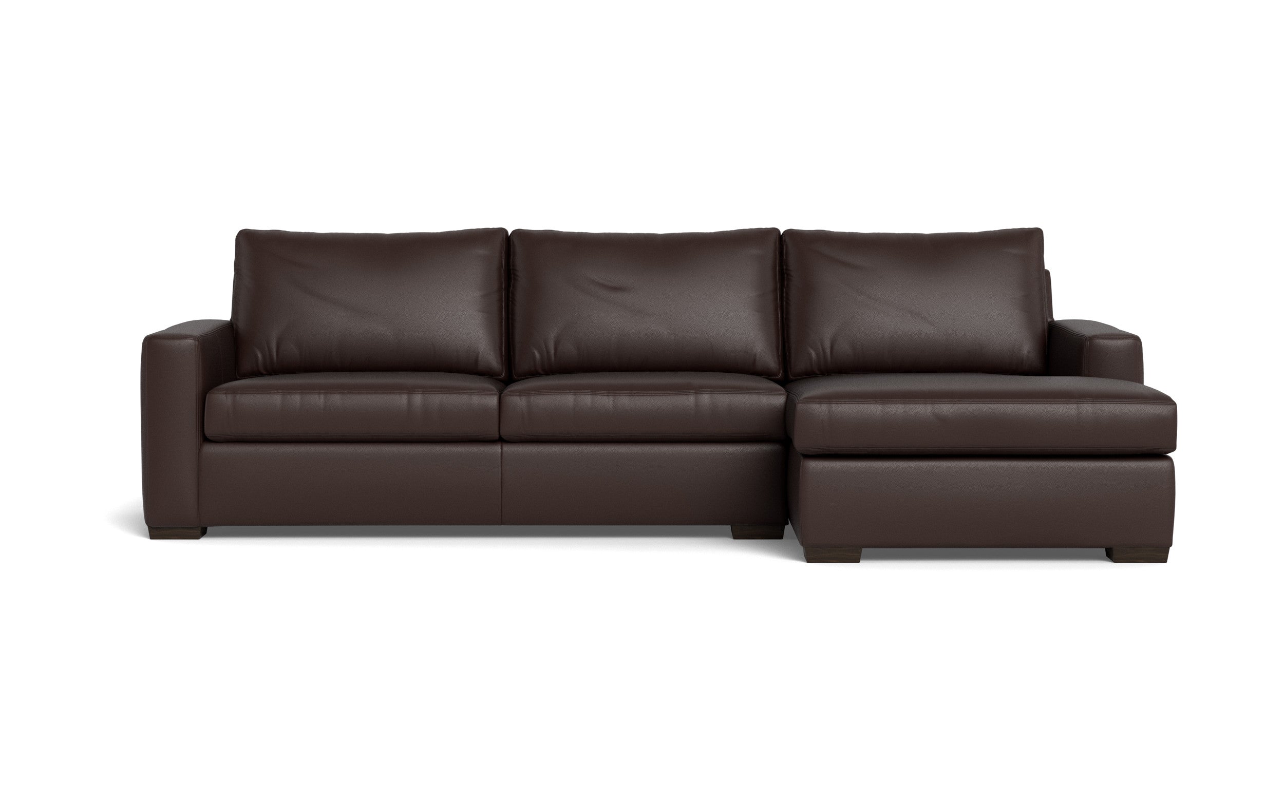 Bentley Leather Right Chaise Sectional