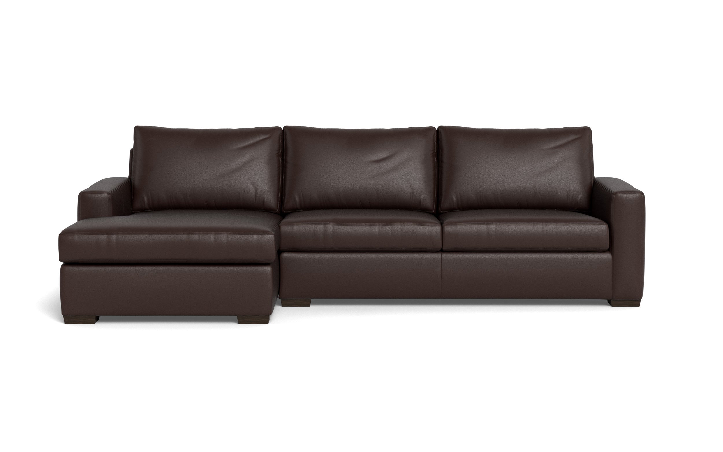 Bentley Leather Left Chaise Sectional