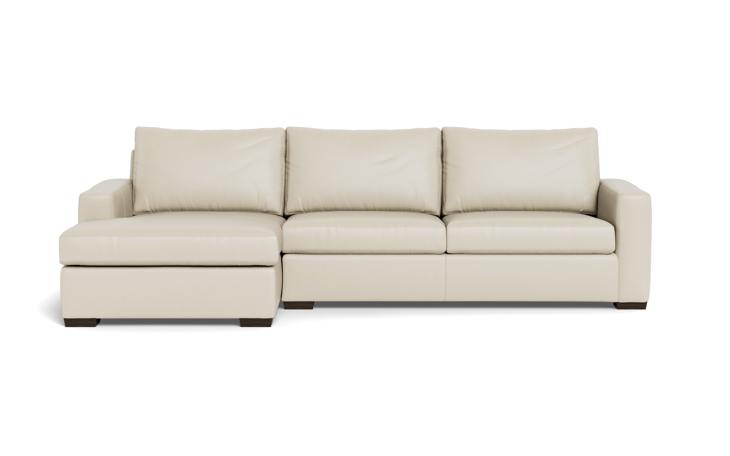 Bentley Leather Left Chaise Sectional