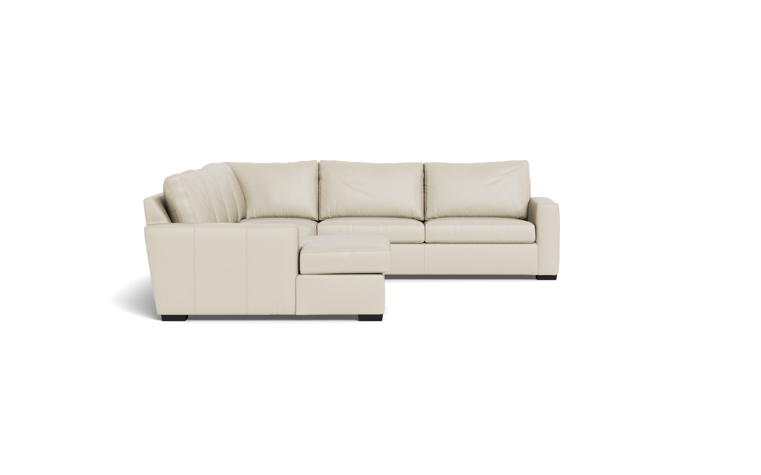 Bentley Leather Corner Sectional With Left Chaise
