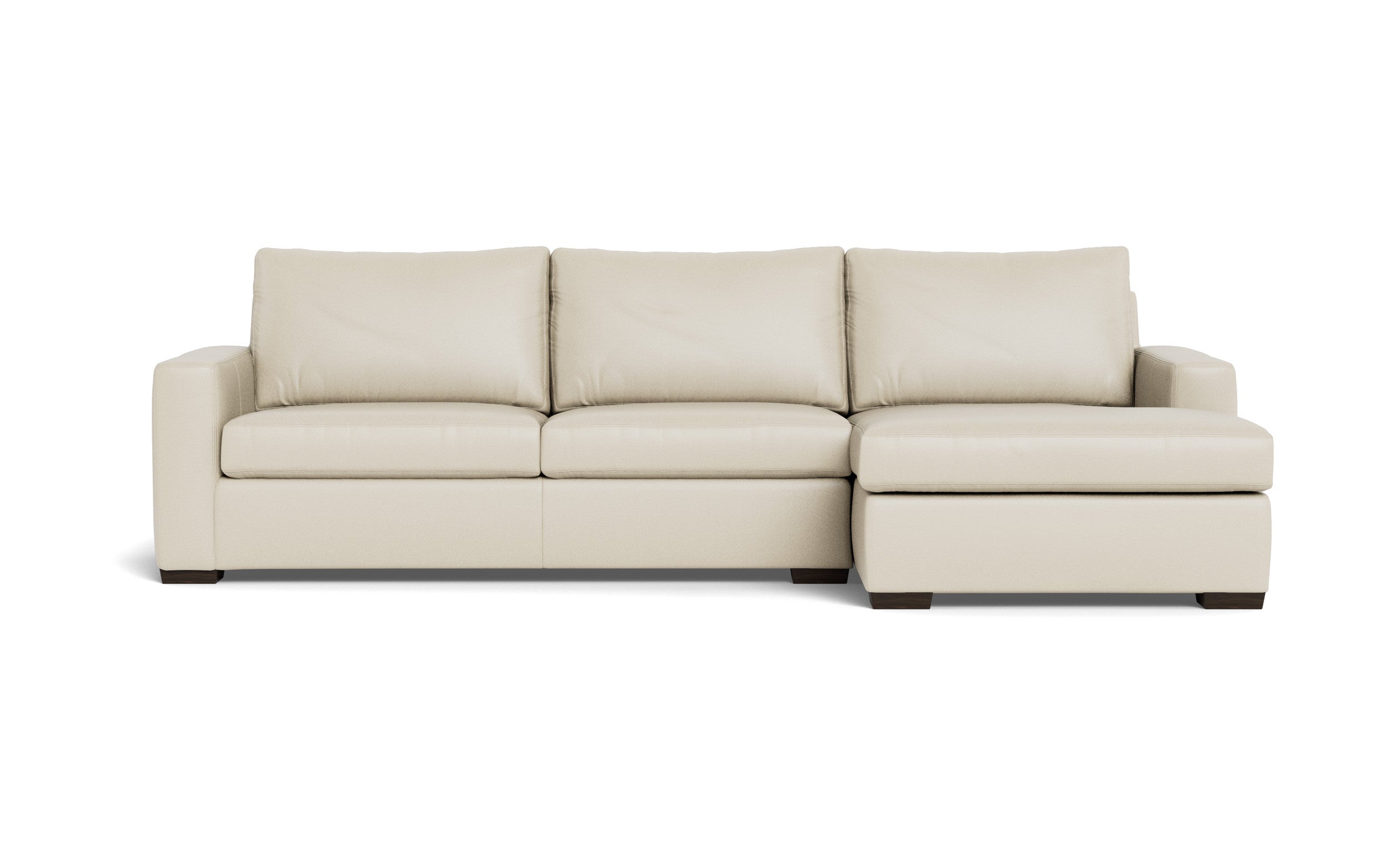 Bentley Leather Right Chaise Sectional