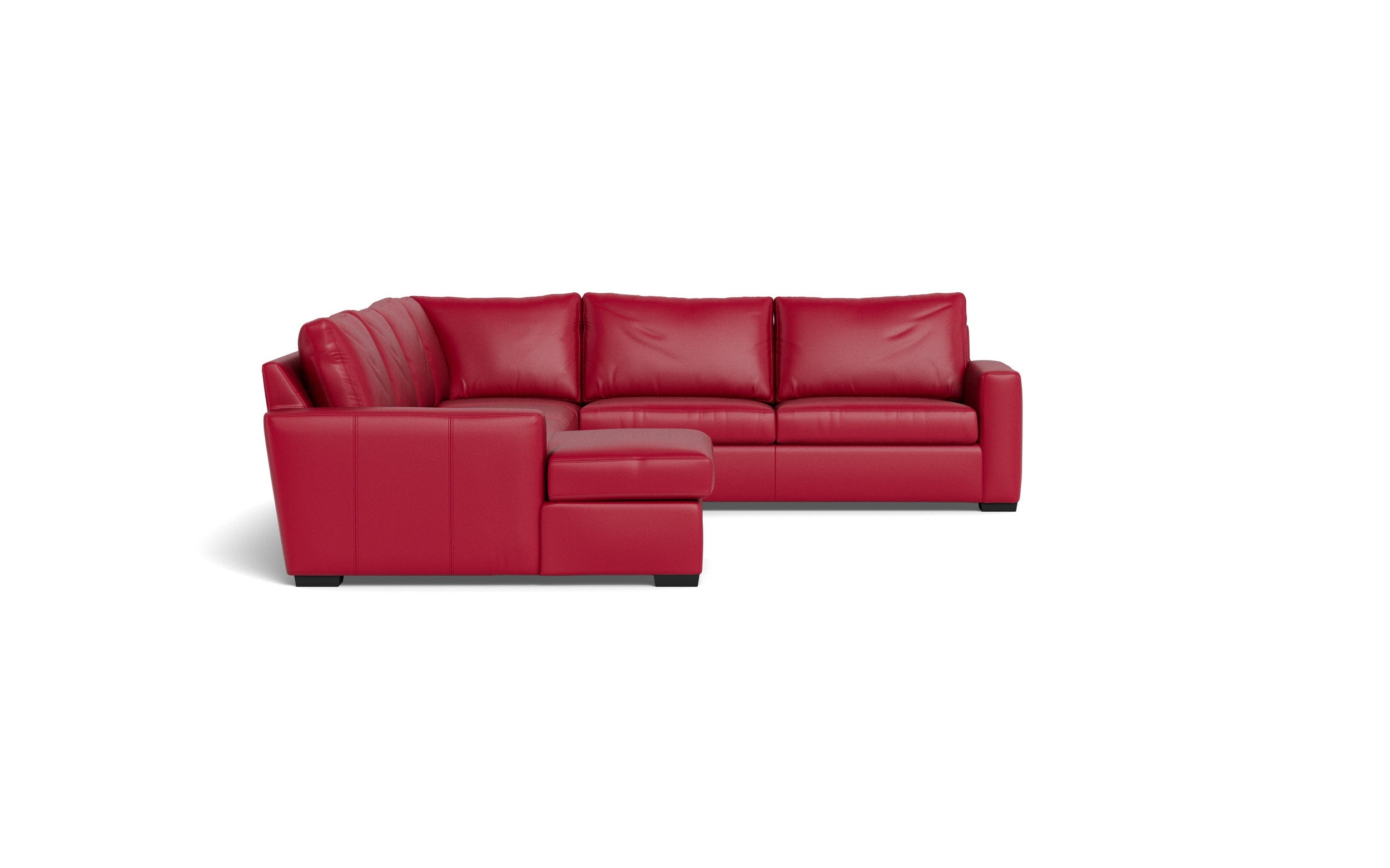 Bentley Leather Corner Sectional With Left Chaise
