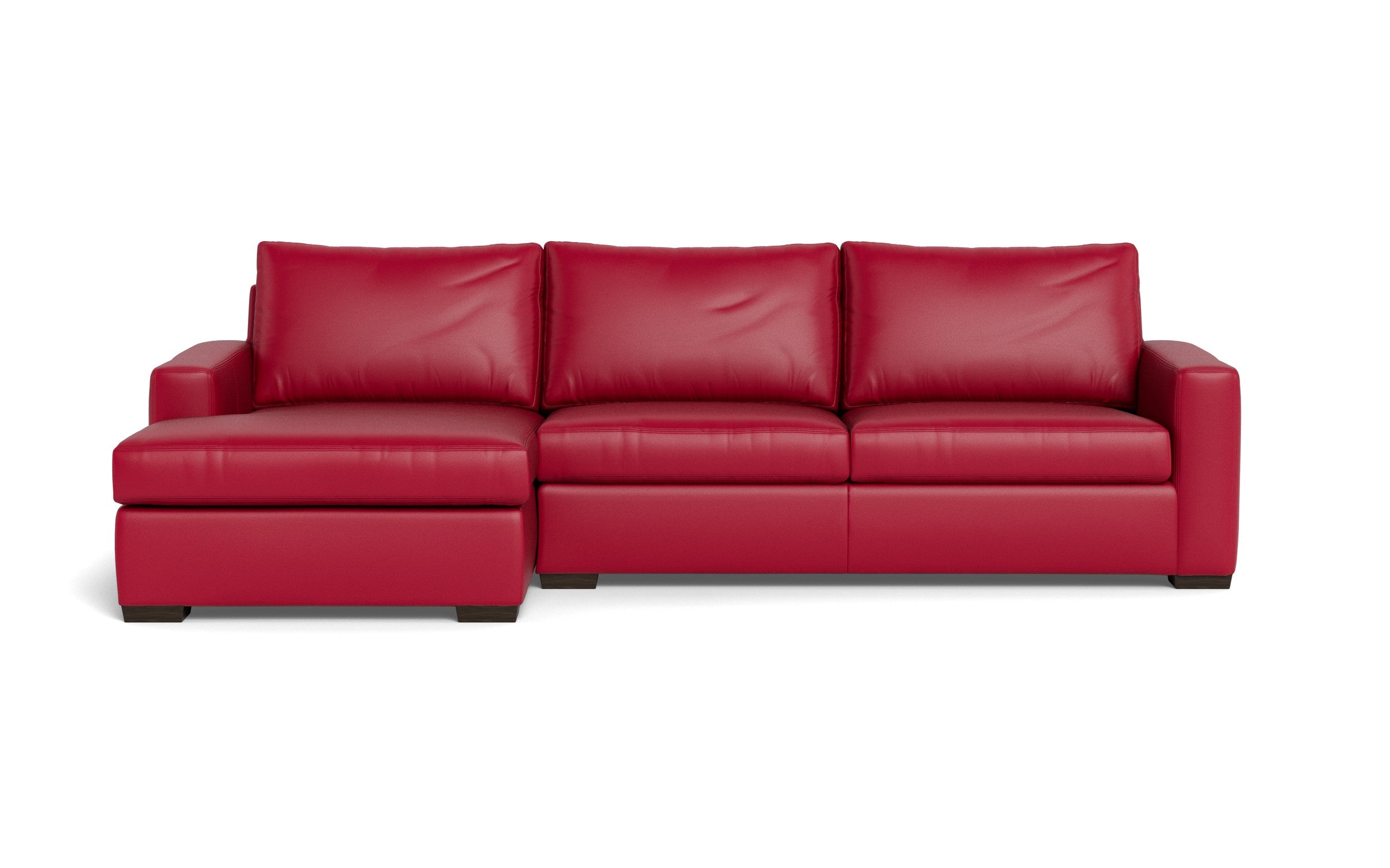 Bentley Leather Left Chaise Sectional