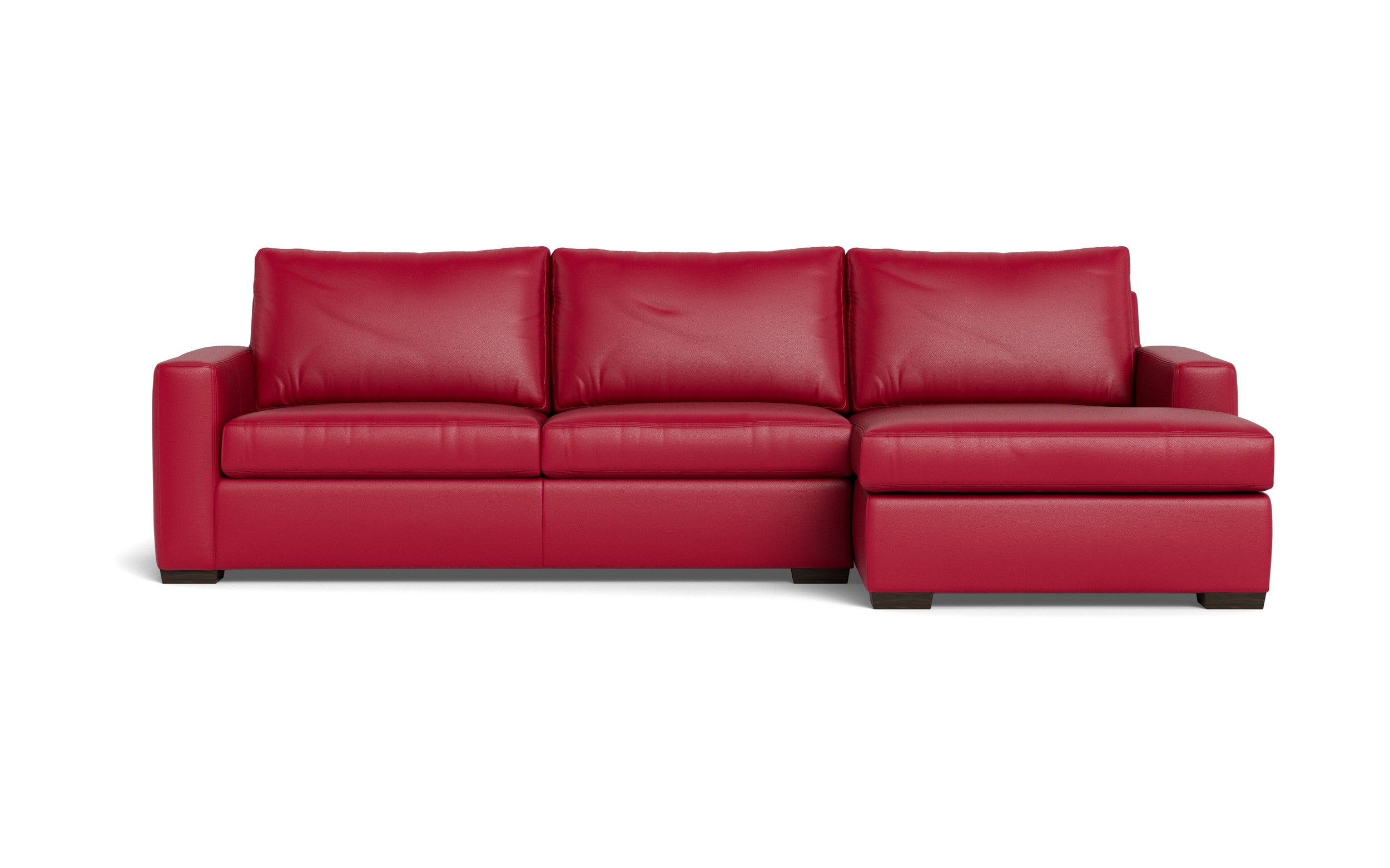 Bentley Leather Right Chaise Sectional