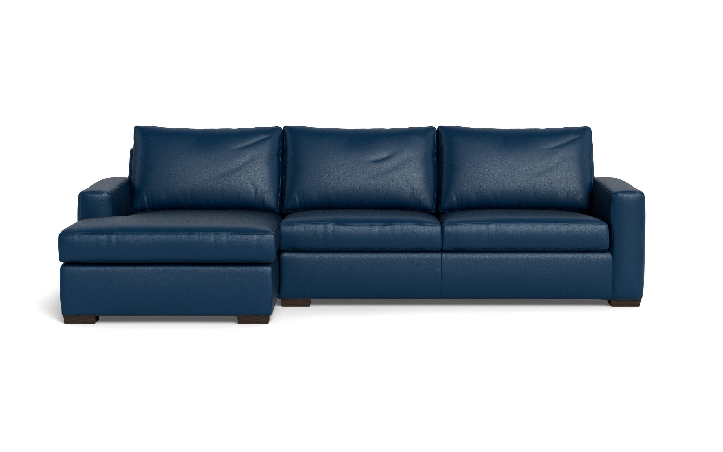 Bentley Leather Left Chaise Sectional