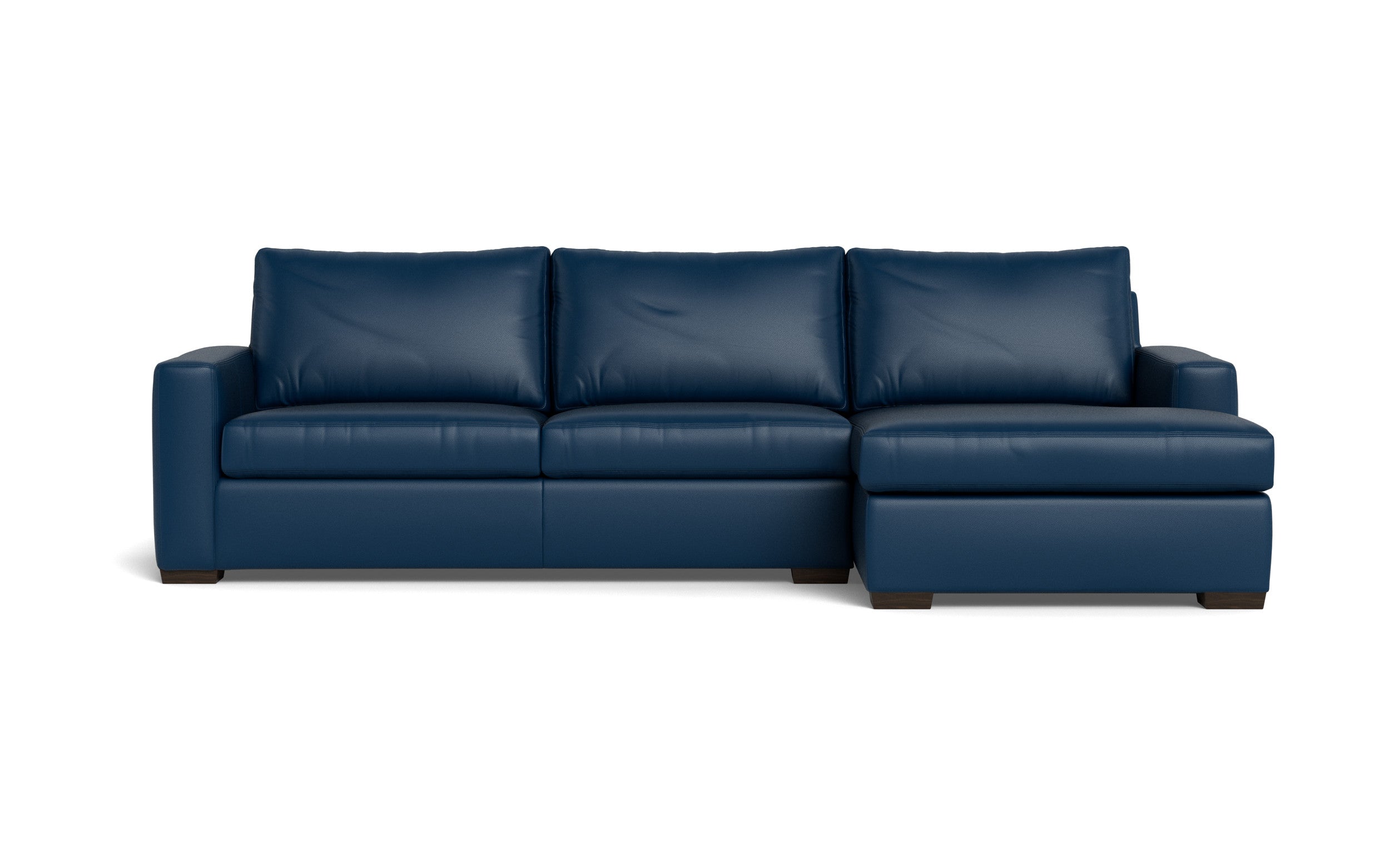 Bentley Leather Right Chaise Sectional