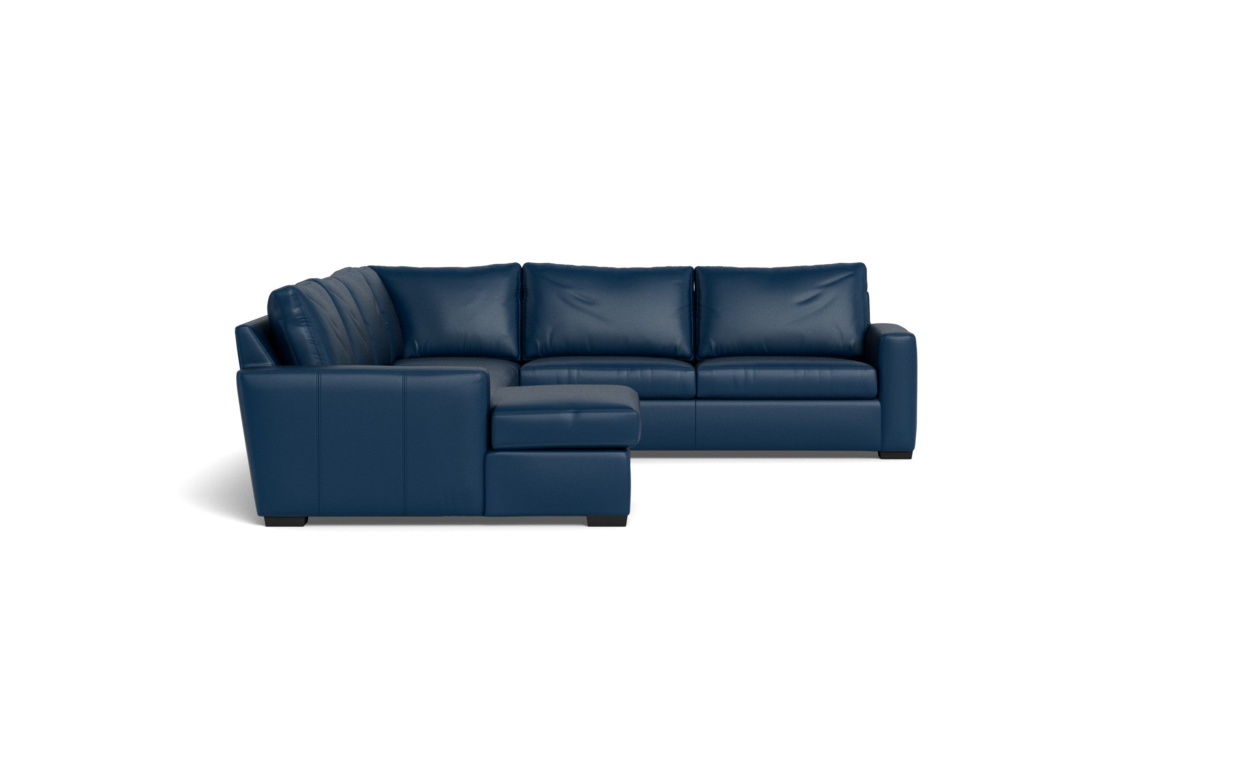Bentley Leather Corner Sectional With Left Chaise