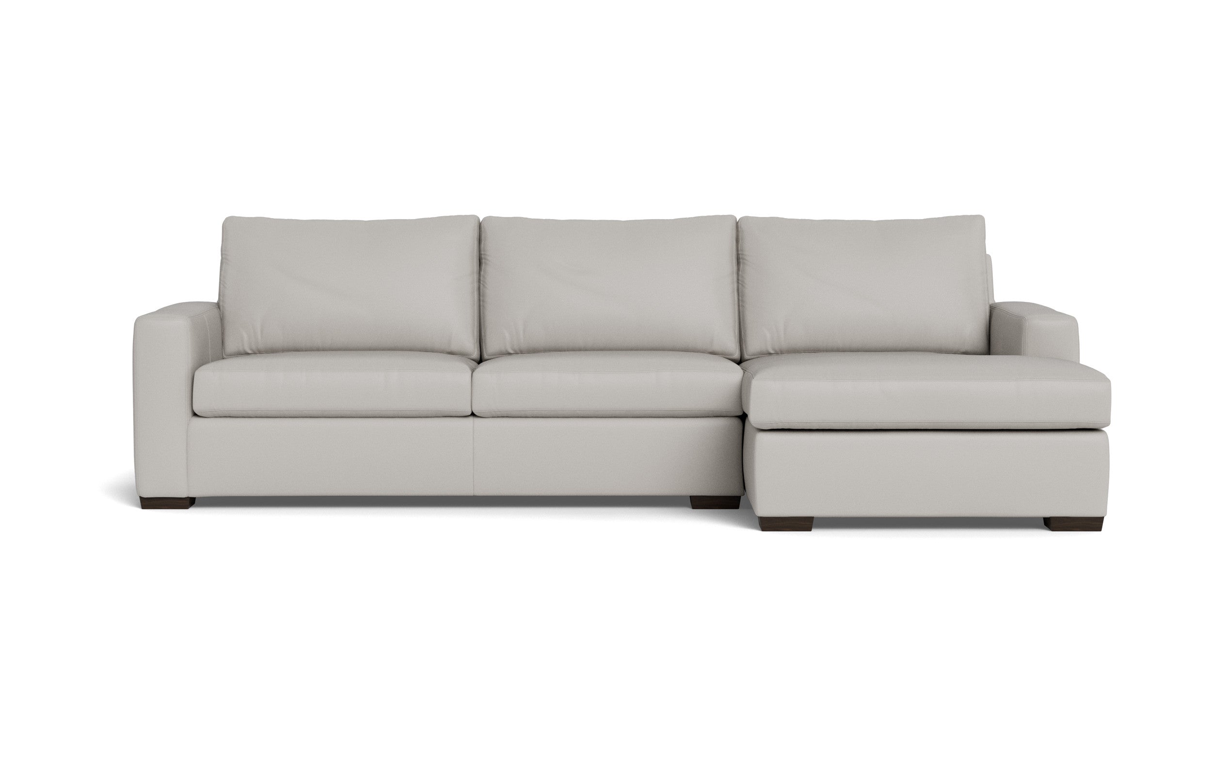 Bentley Leather Right Chaise Sectional
