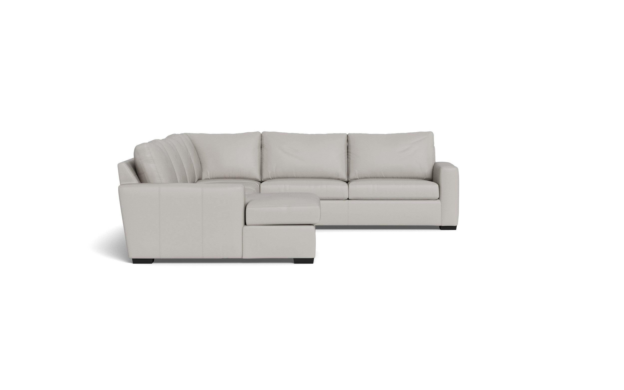 Bentley Leather Corner Sectional With Left Chaise