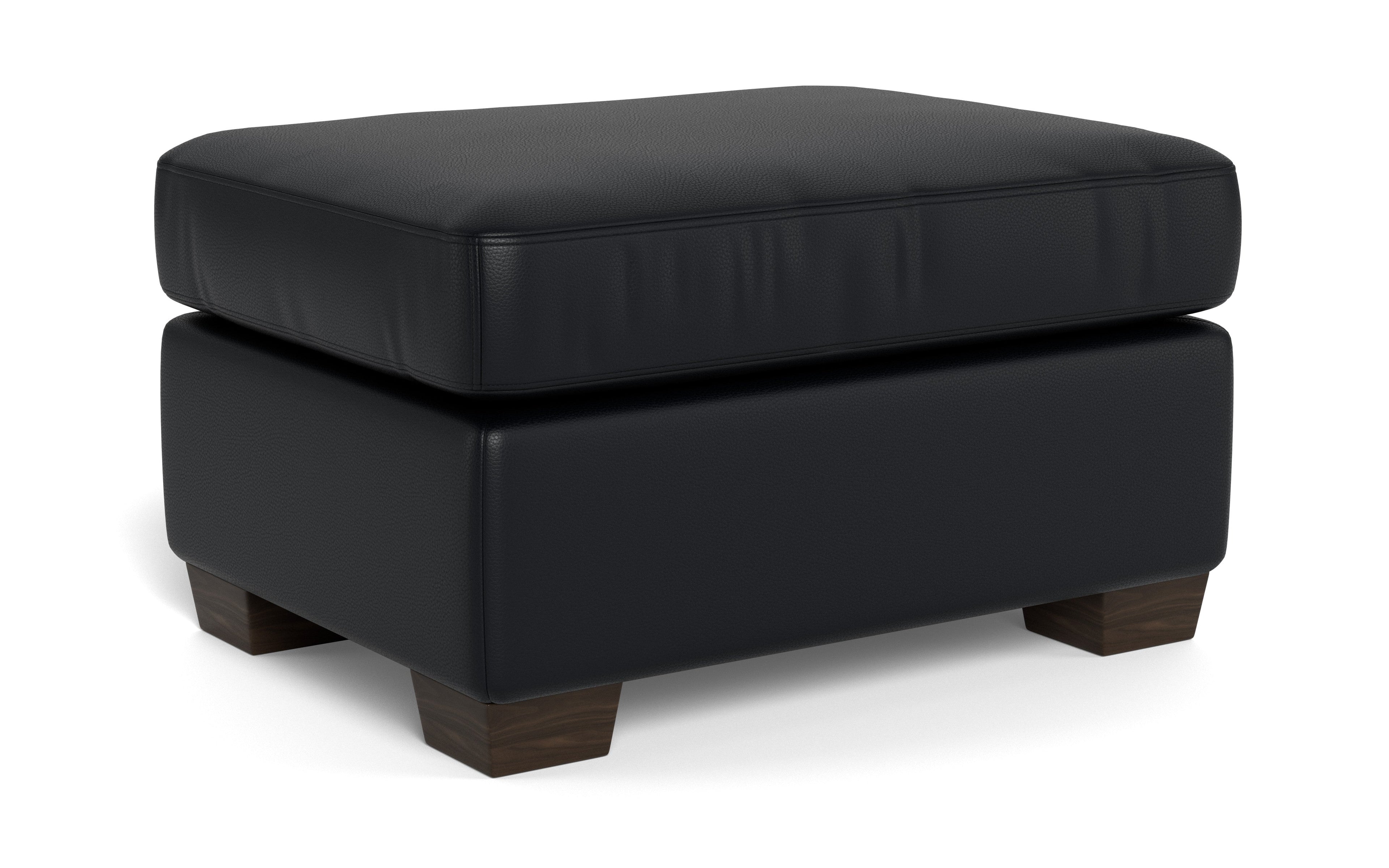 Jett Leather Ottoman