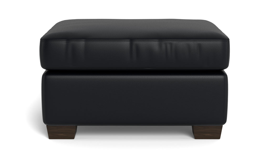 Jett Leather Ottoman