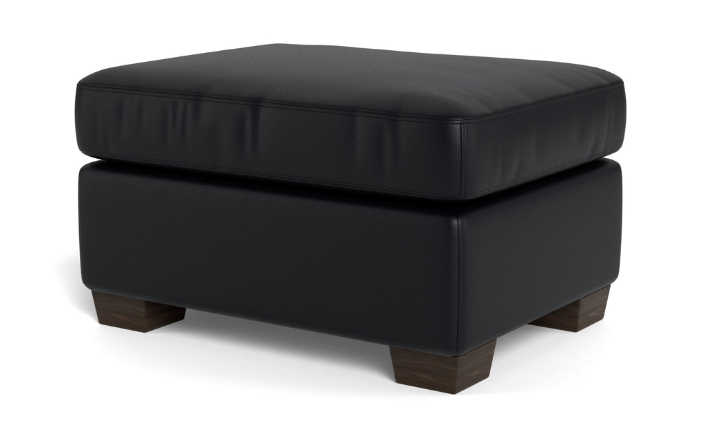 Jett Leather Ottoman