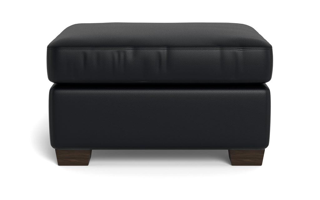 Jett Leather Ottoman