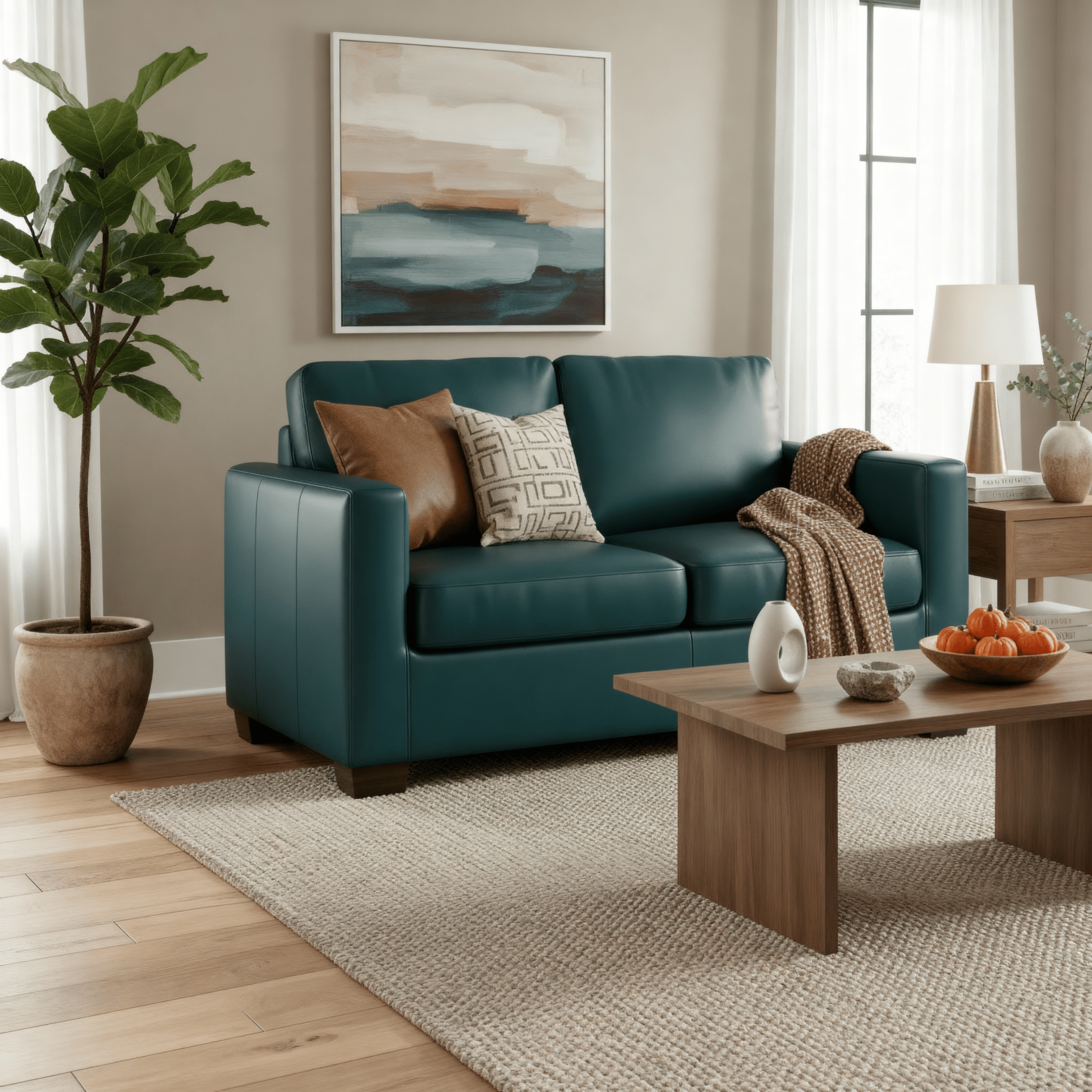 Jett Leather Loveseat