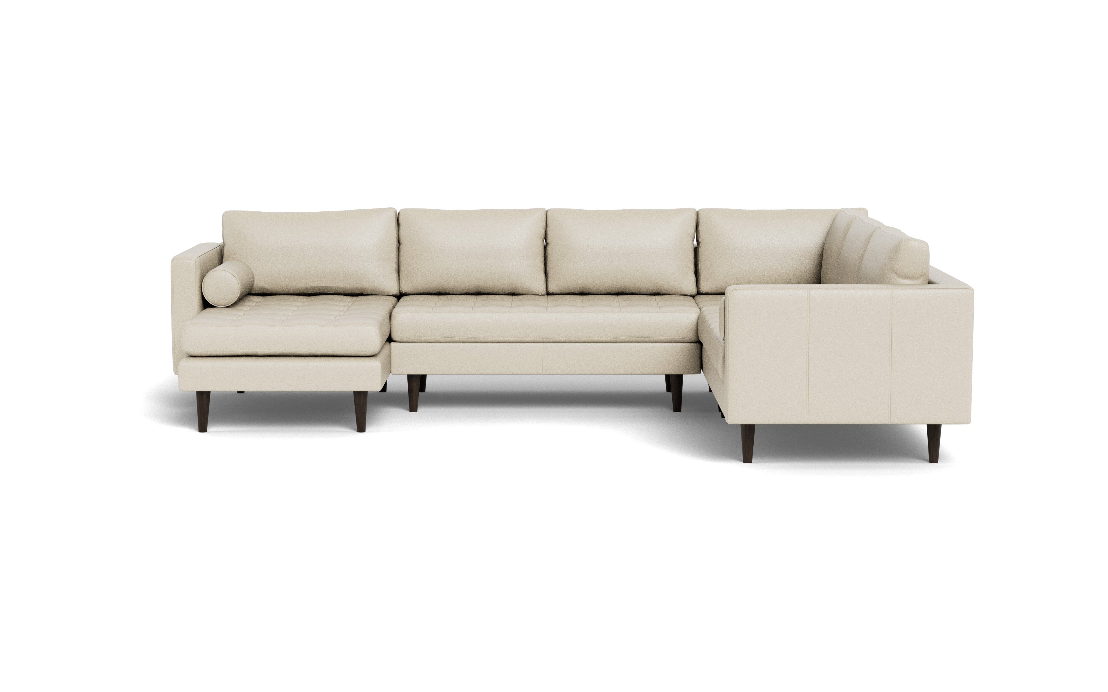 Ayden Leather Corner Sectional With Left Chaise