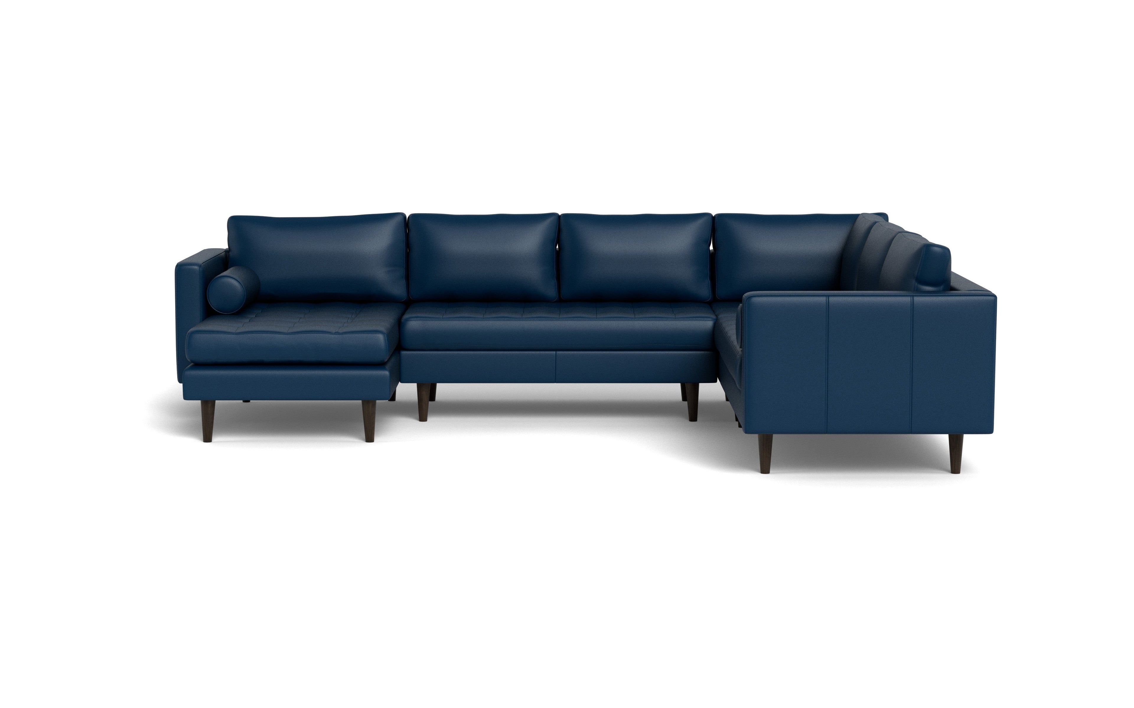 Ayden Leather Corner Sectional With Left Chaise