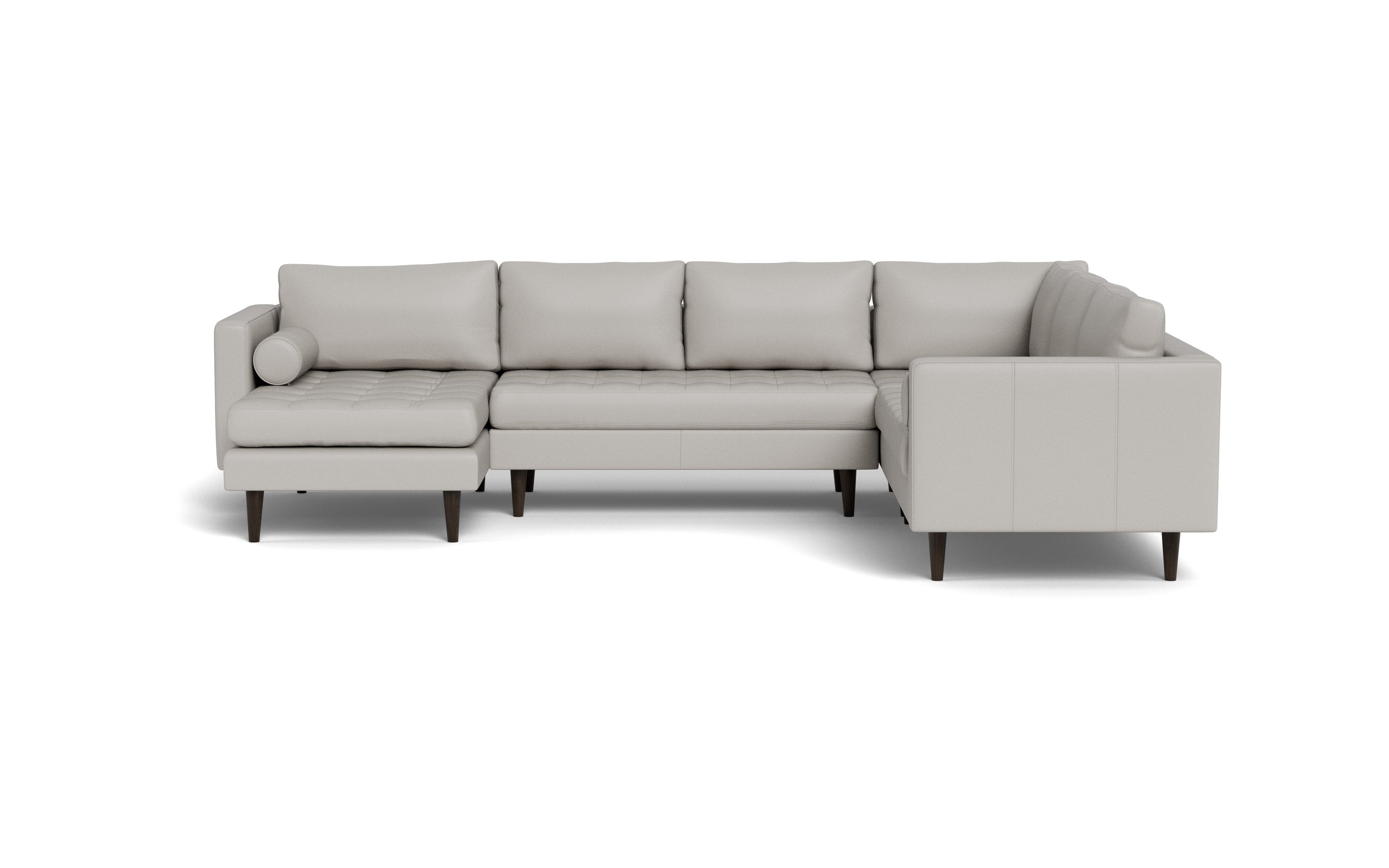 Ayden Leather Corner Sectional With Left Chaise