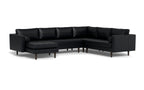 Ayden Leather Corner Sectional With Left Chaise