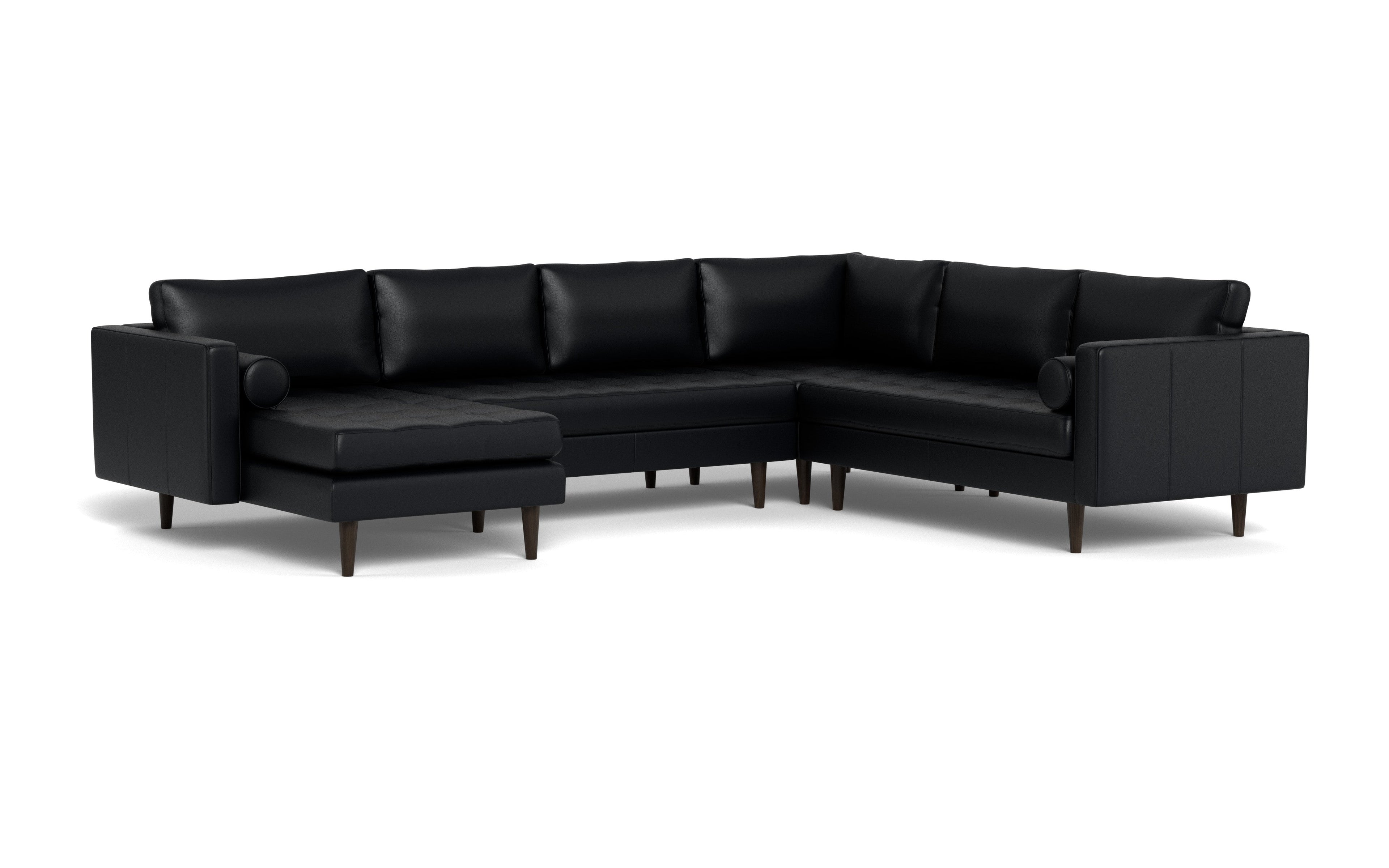 Ayden Leather Corner Sectional With Left Chaise