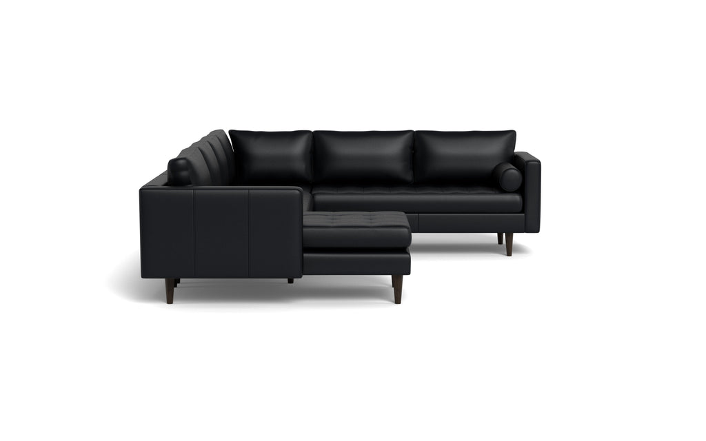 Ayden Leather Corner Sectional With Left Chaise