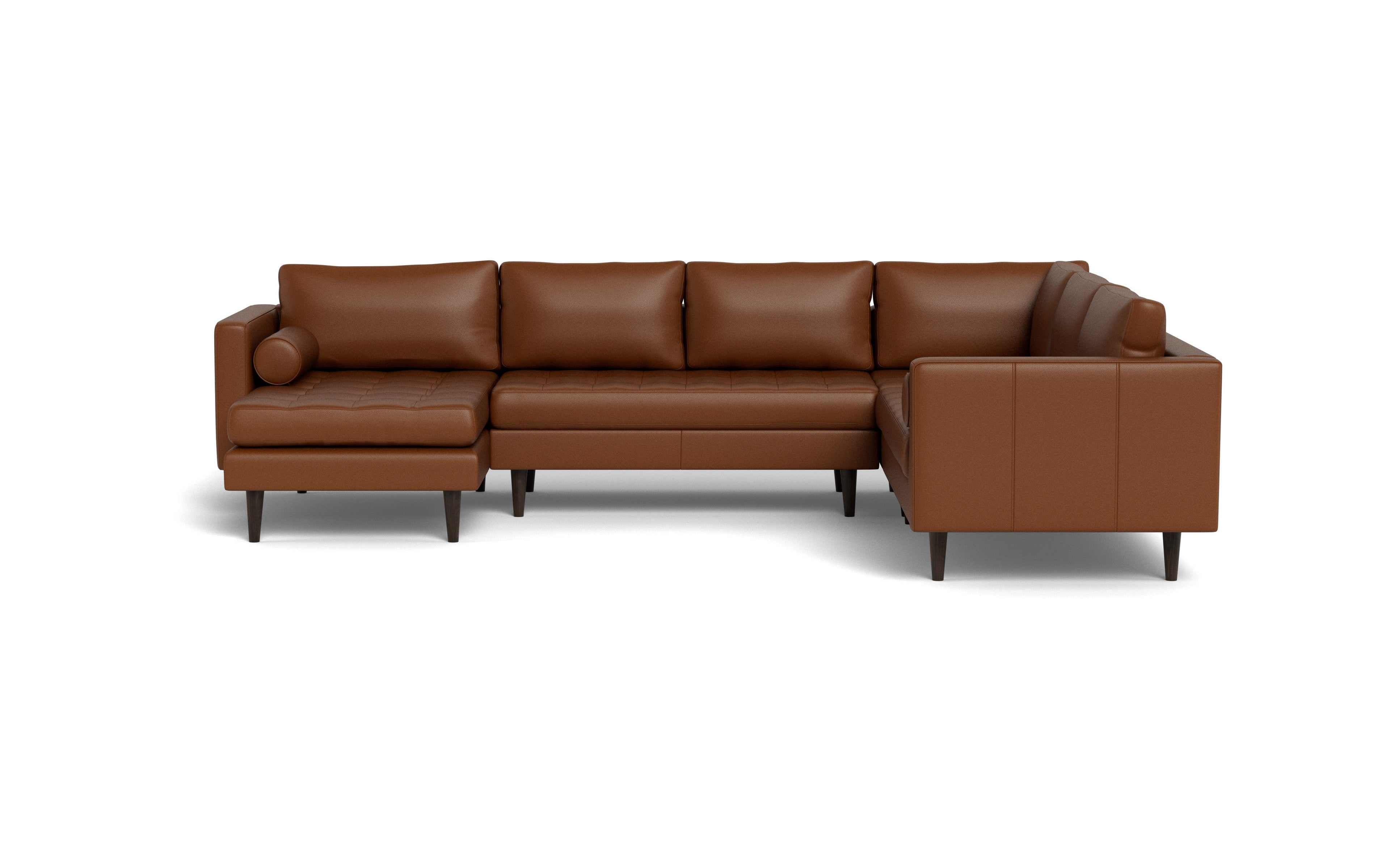 Ayden Leather Corner Sectional With Left Chaise