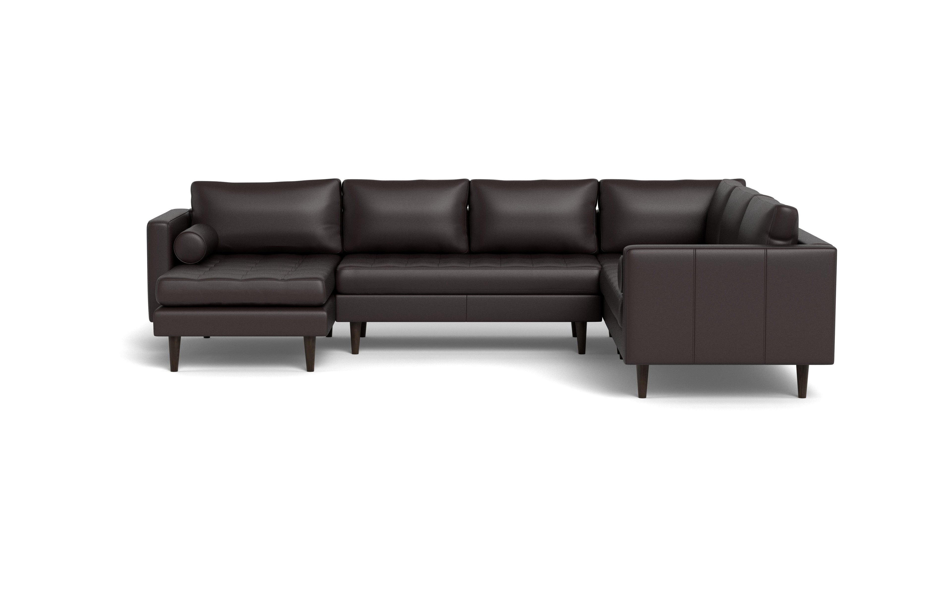 Ayden Leather Corner Sectional With Left Chaise