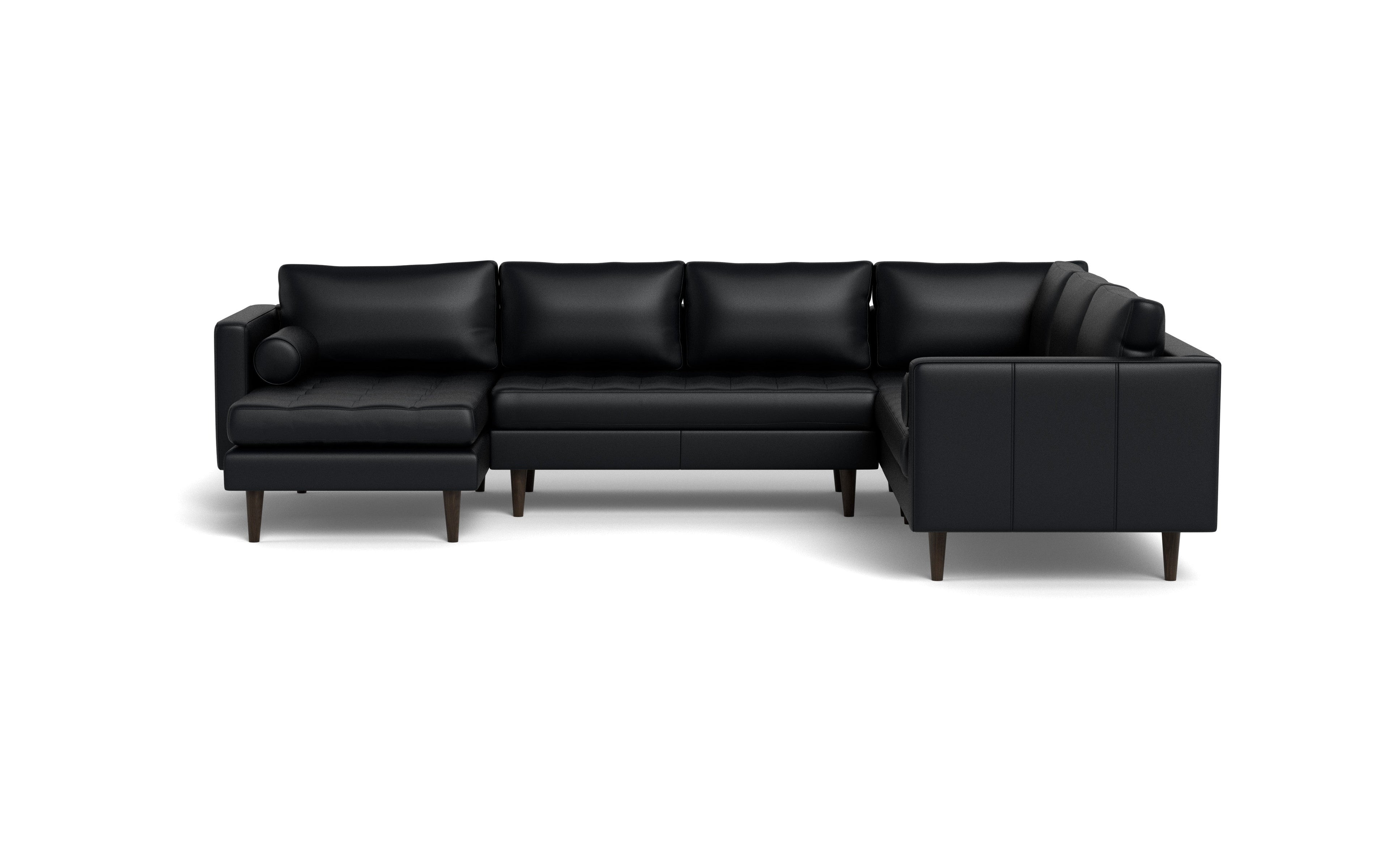 Ayden Leather Corner Sectional With Left Chaise