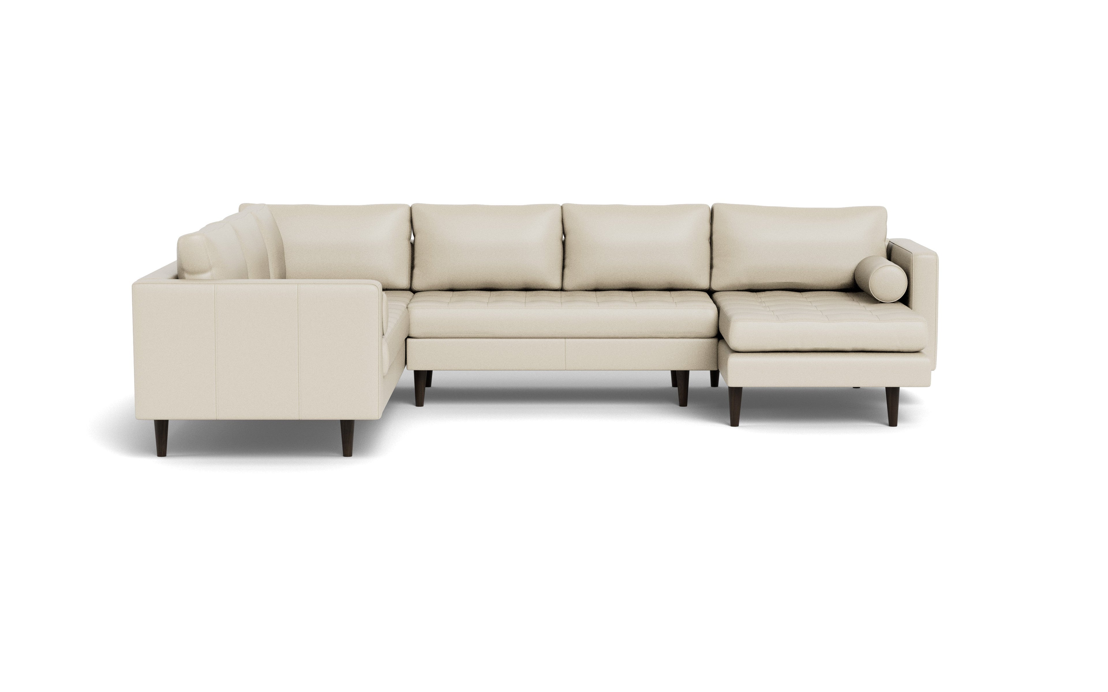 Ayden Leather Corner Sectional With Right Chaise