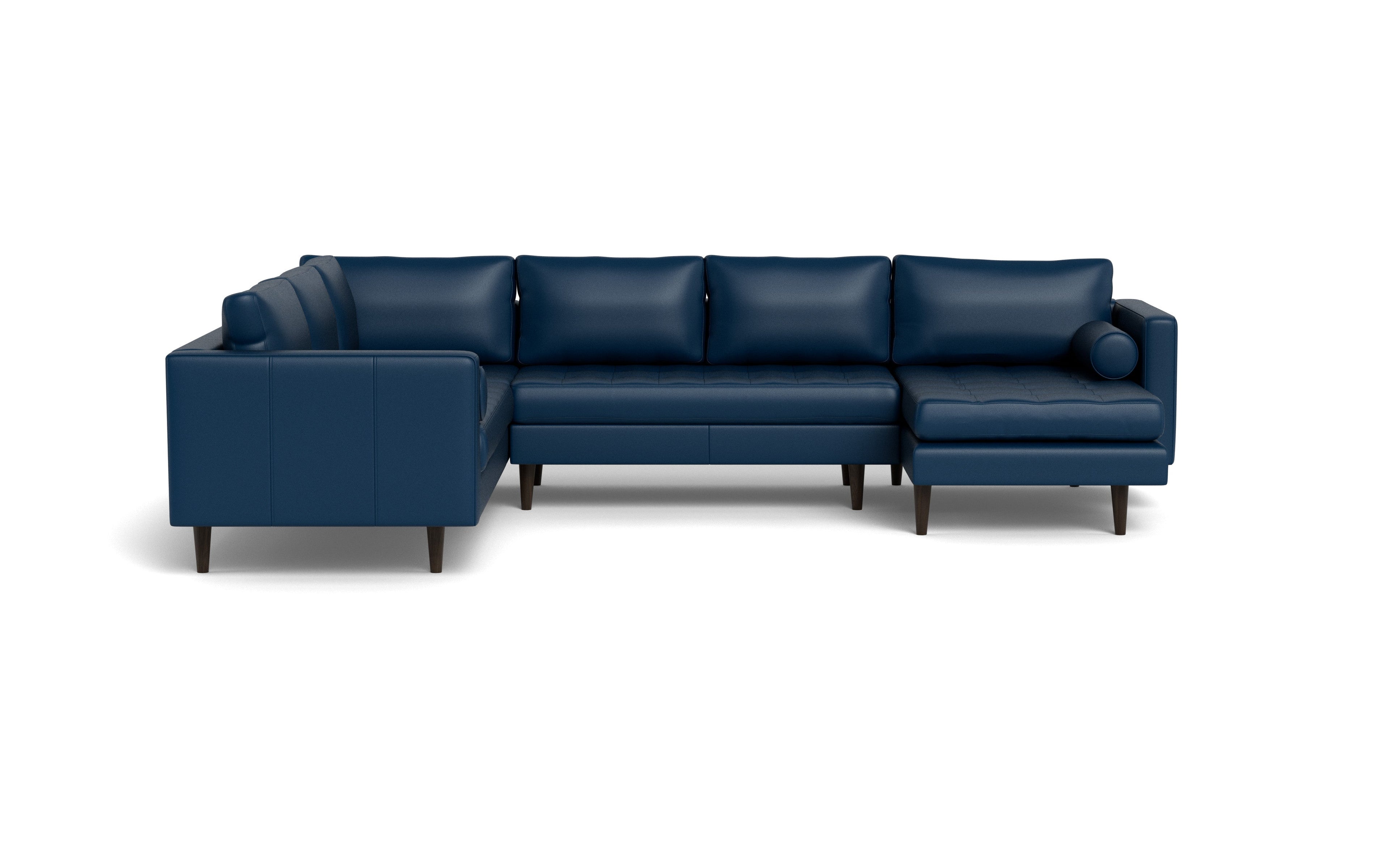 Ayden Leather Corner Sectional With Right Chaise