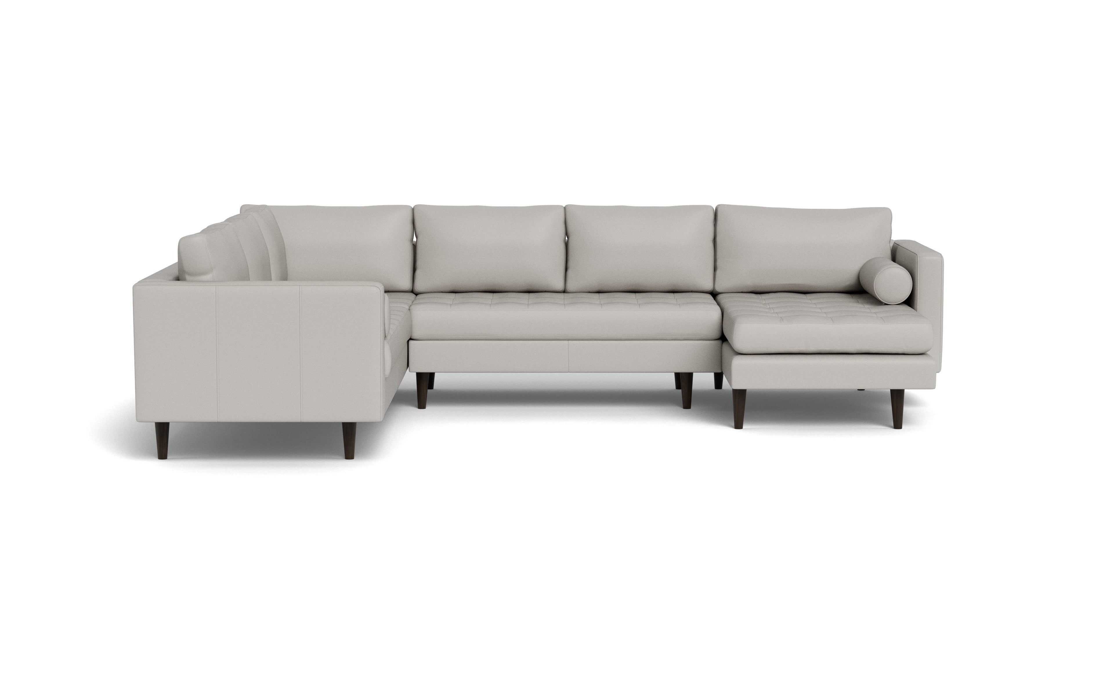 Ayden Leather Corner Sectional With Right Chaise