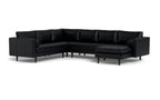 Ayden Leather Corner Sectional With Right Chaise