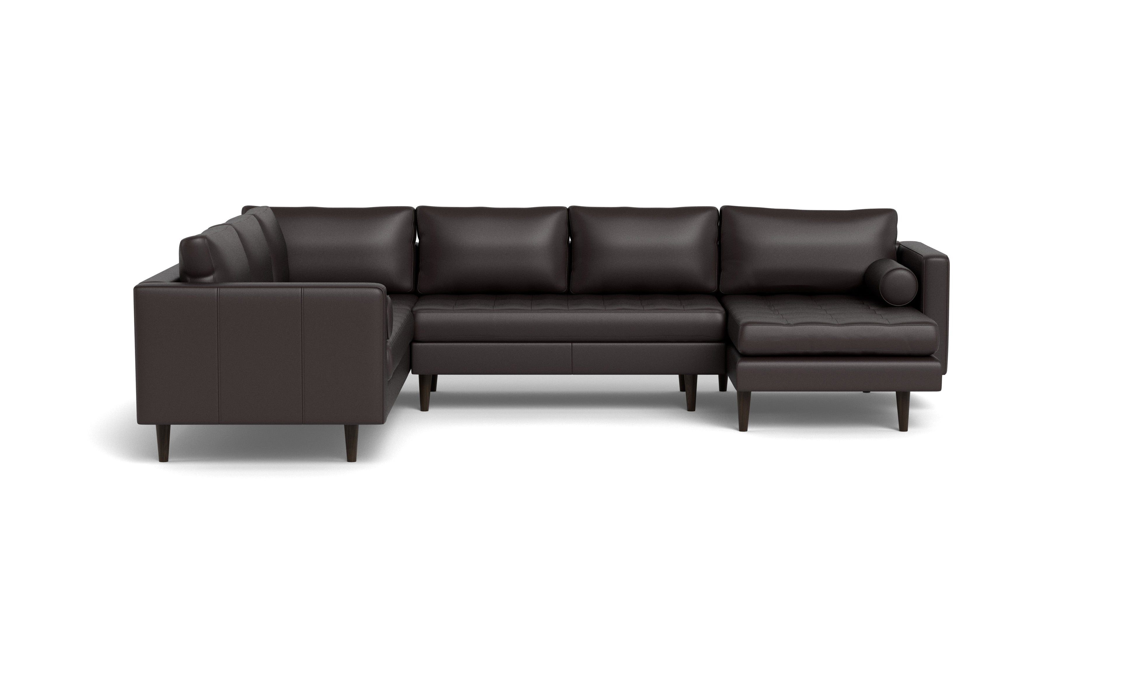 Ayden Leather Corner Sectional With Right Chaise