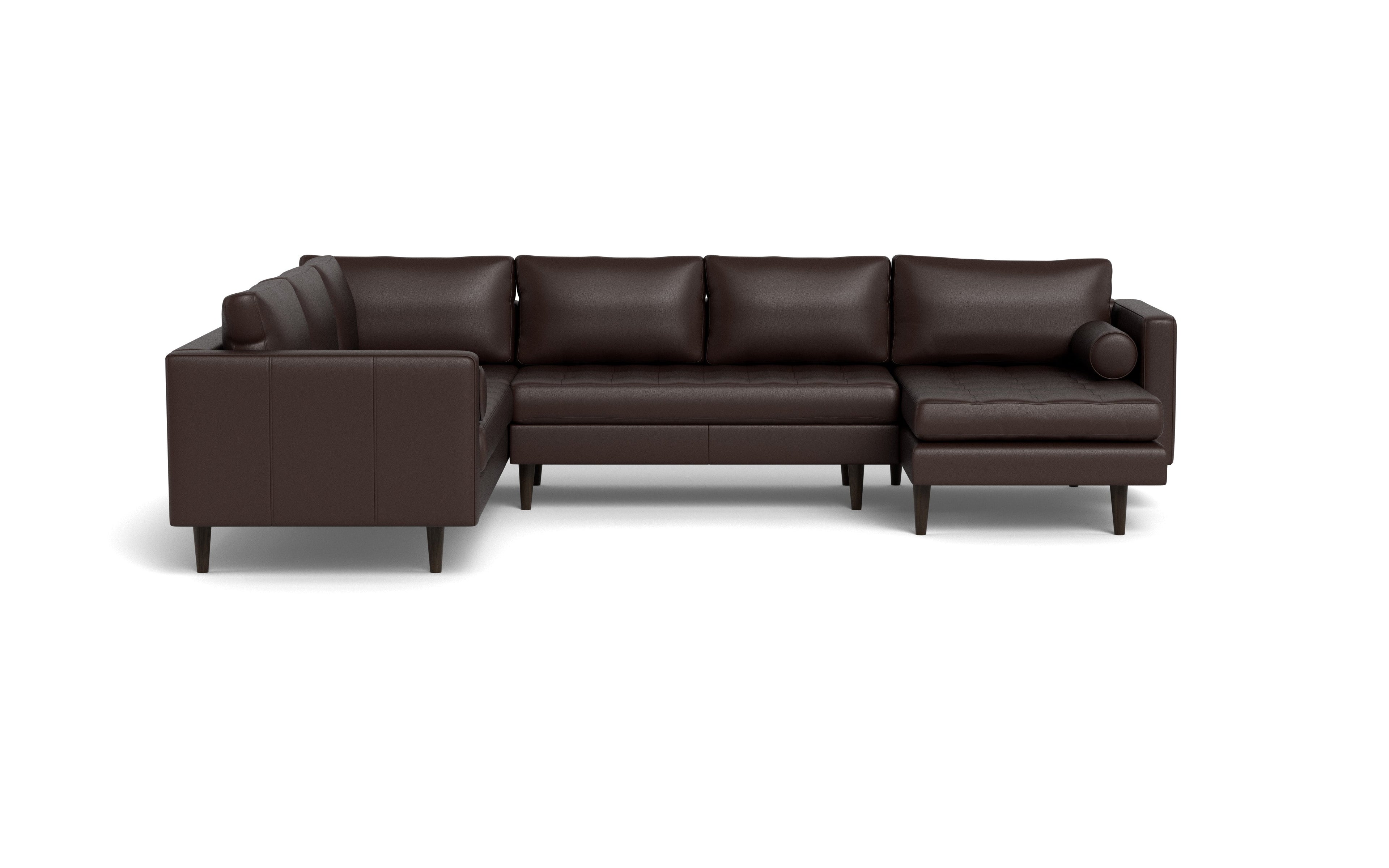 Ayden Leather Corner Sectional With Right Chaise