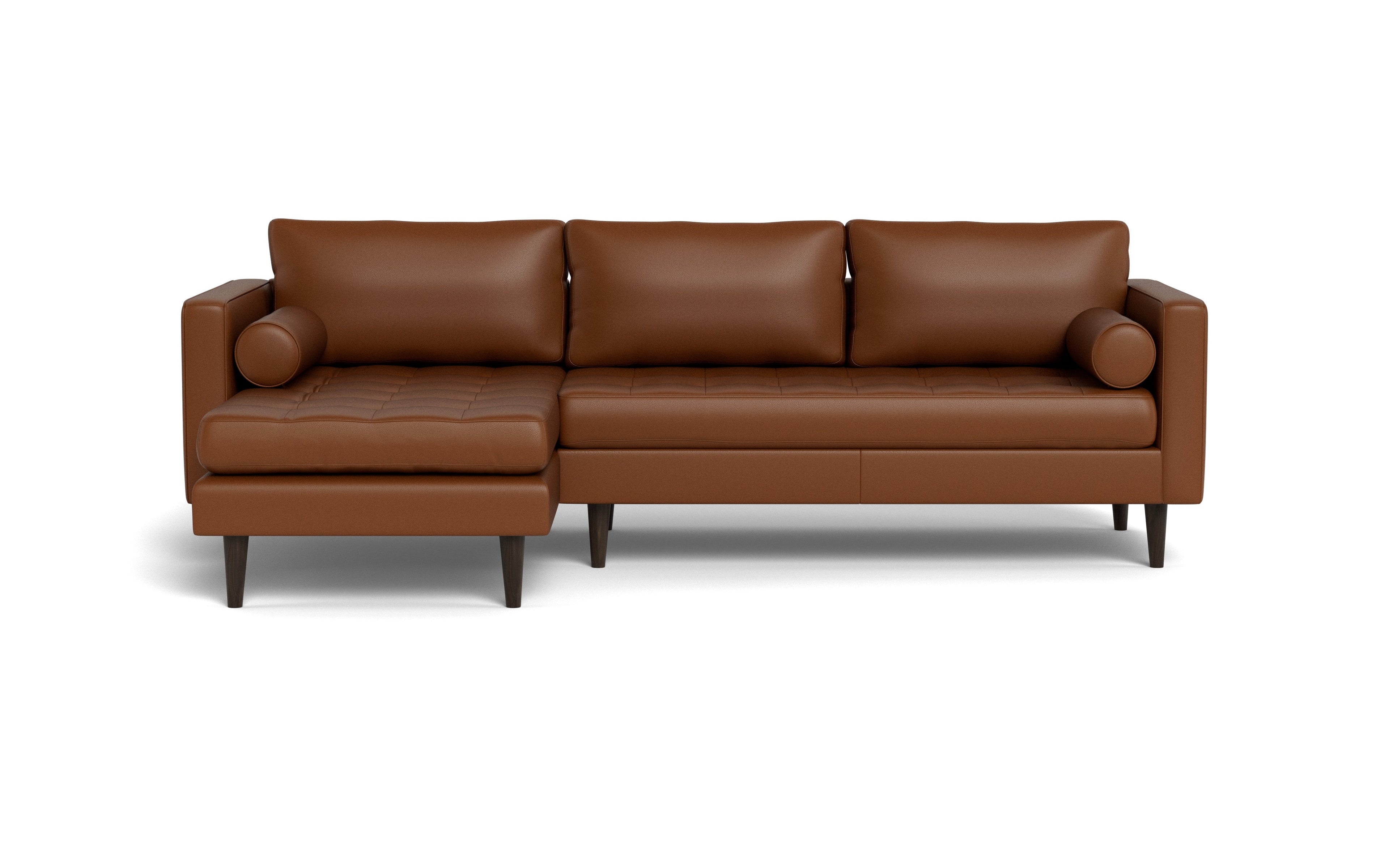 Ayden Leather Left Chaise Sectional