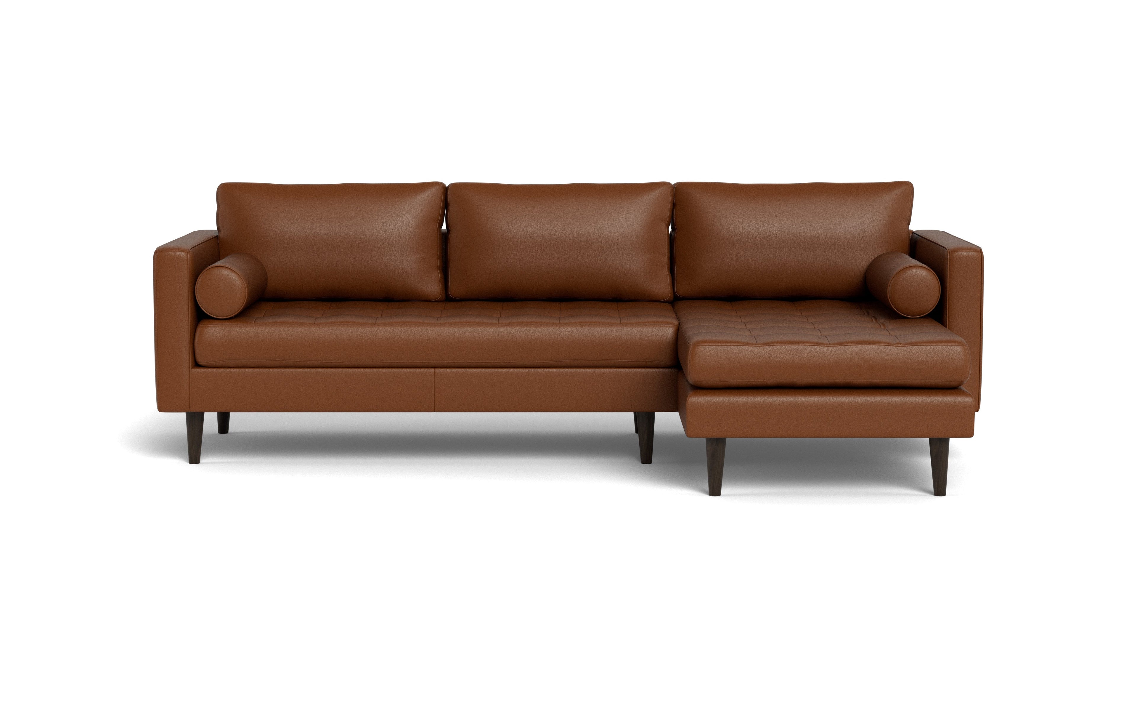 Ayden Leather Right Chaise Sectional