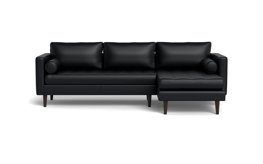 Ayden Leather Right Chaise Sectional