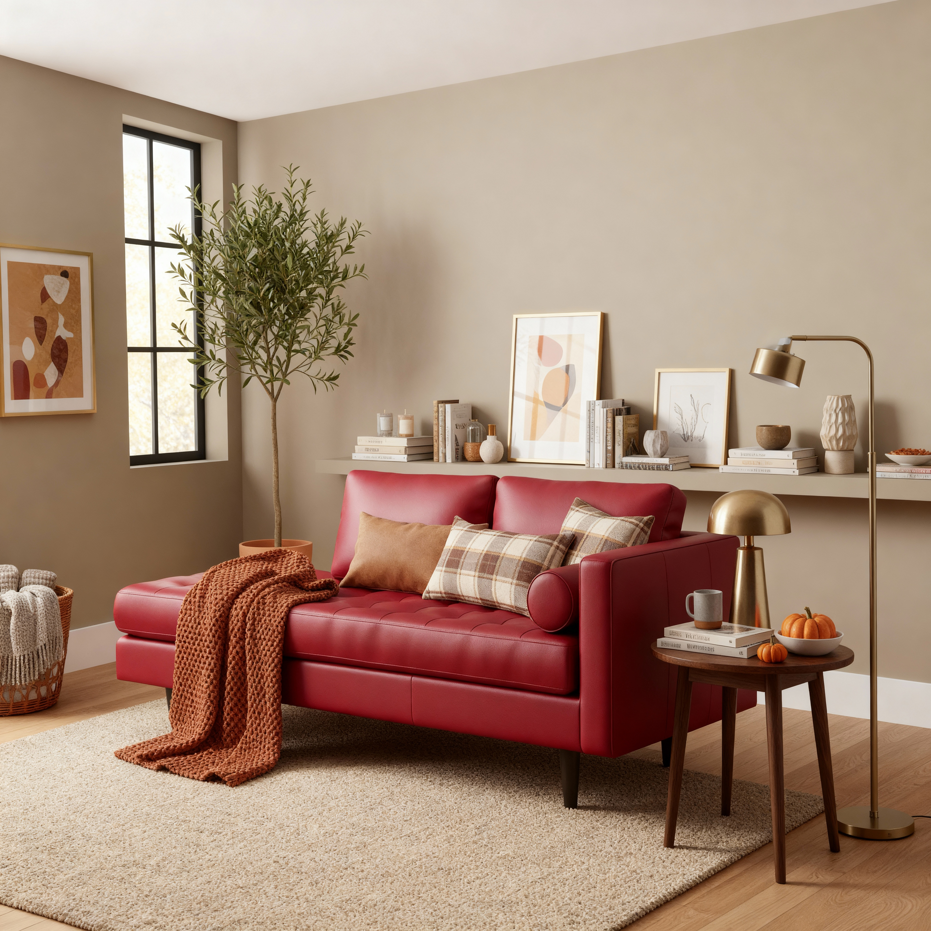 Ayden Leather RAF Stand Alone Chaise