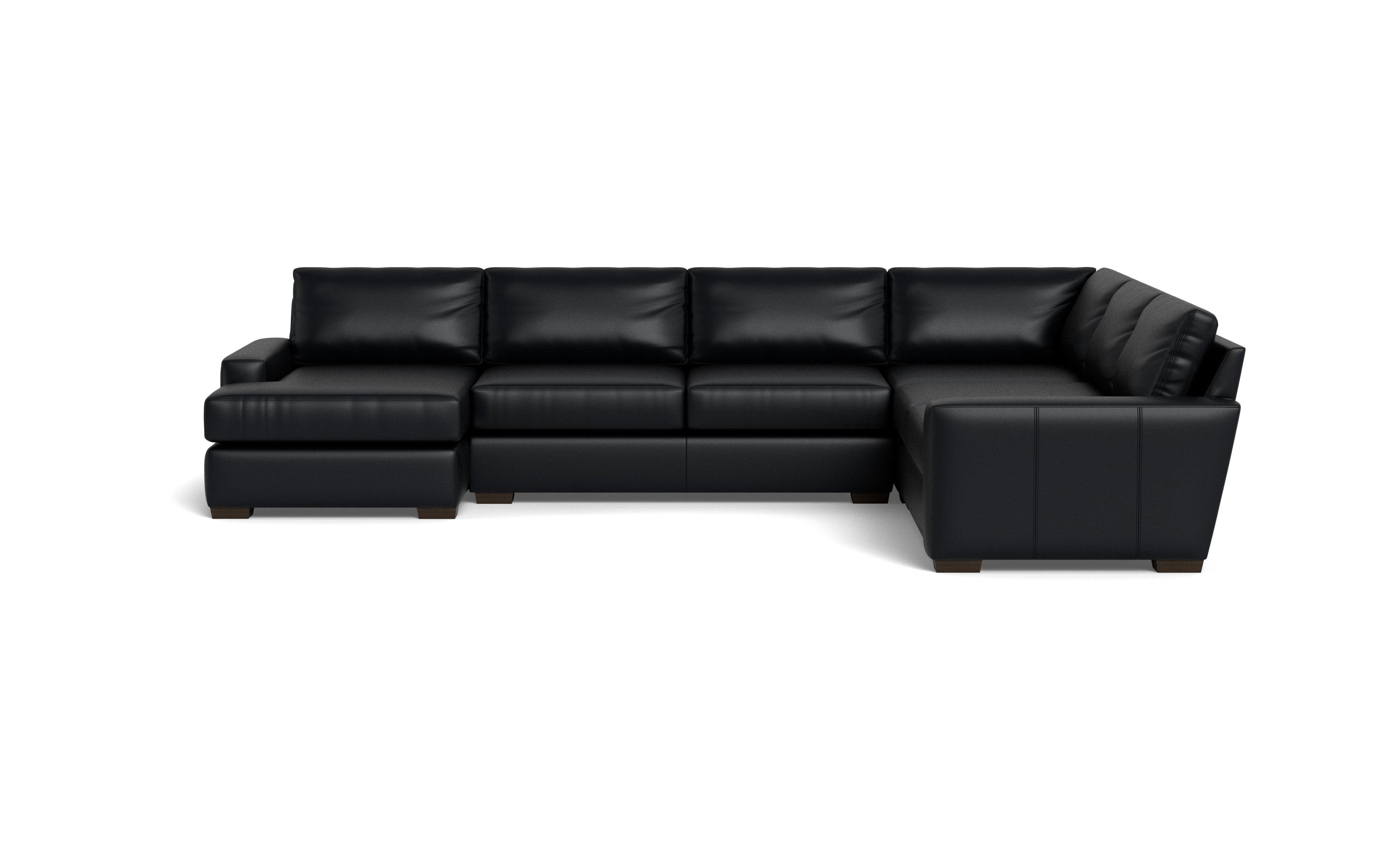 King Kai  Leather Corner Sectional With Left Chaise