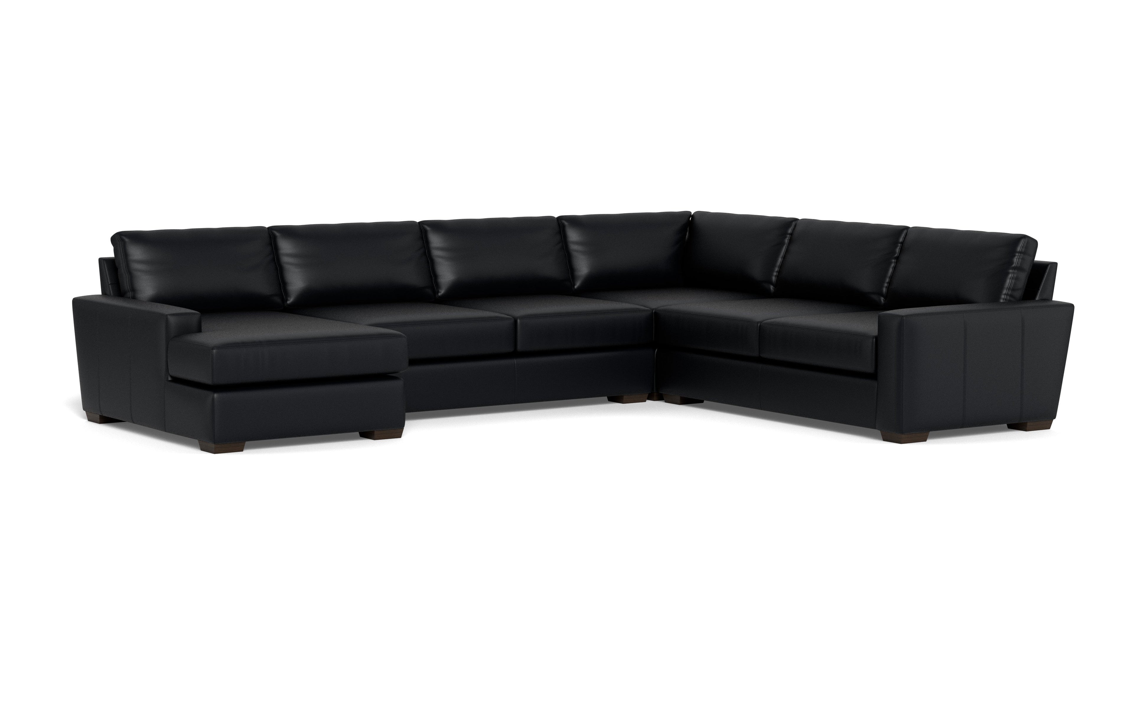 King Kai  Leather Corner Sectional With Left Chaise